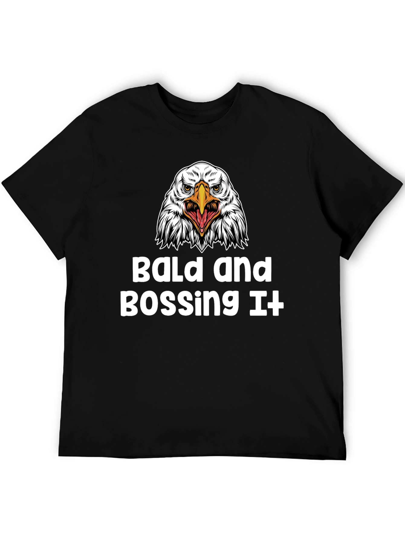 Bald and Bossing It T-Shirt - Eagle Graphic Tee