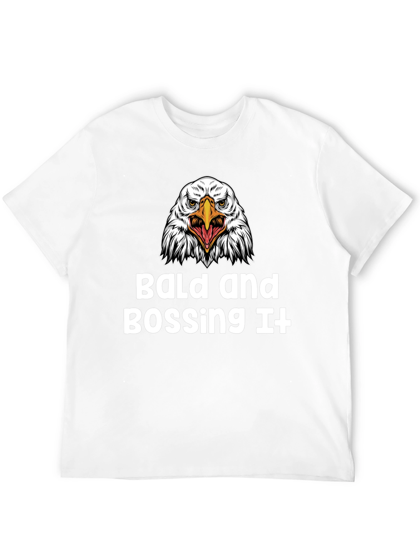Bald and Bossing It T-Shirt - Eagle Graphic Tee