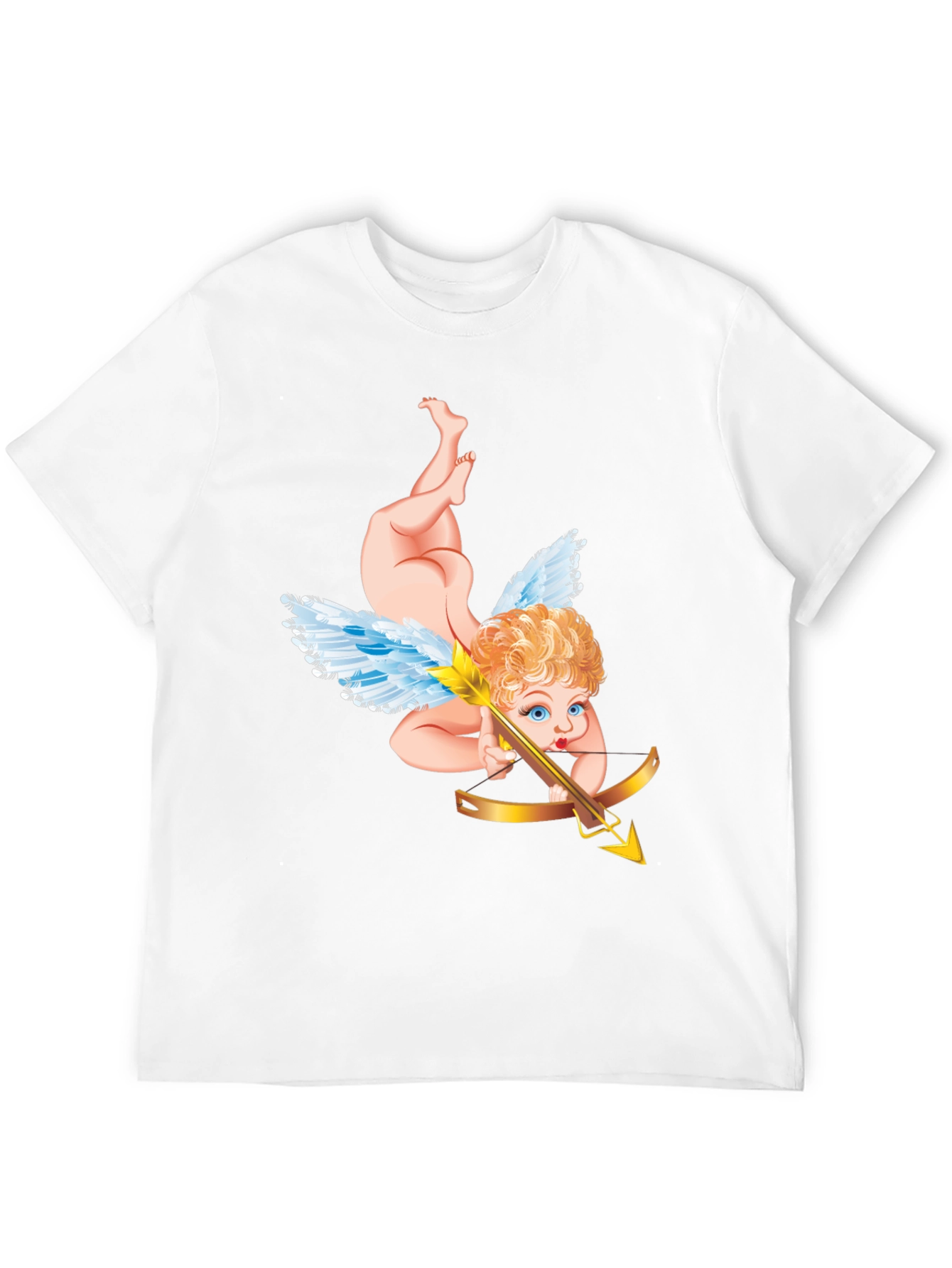 Cupid Graphic Tee - Black Cotton Shirt