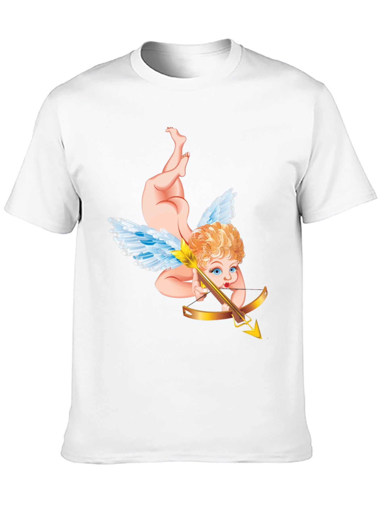 Cupid Graphic Tee - Black Cotton Shirt