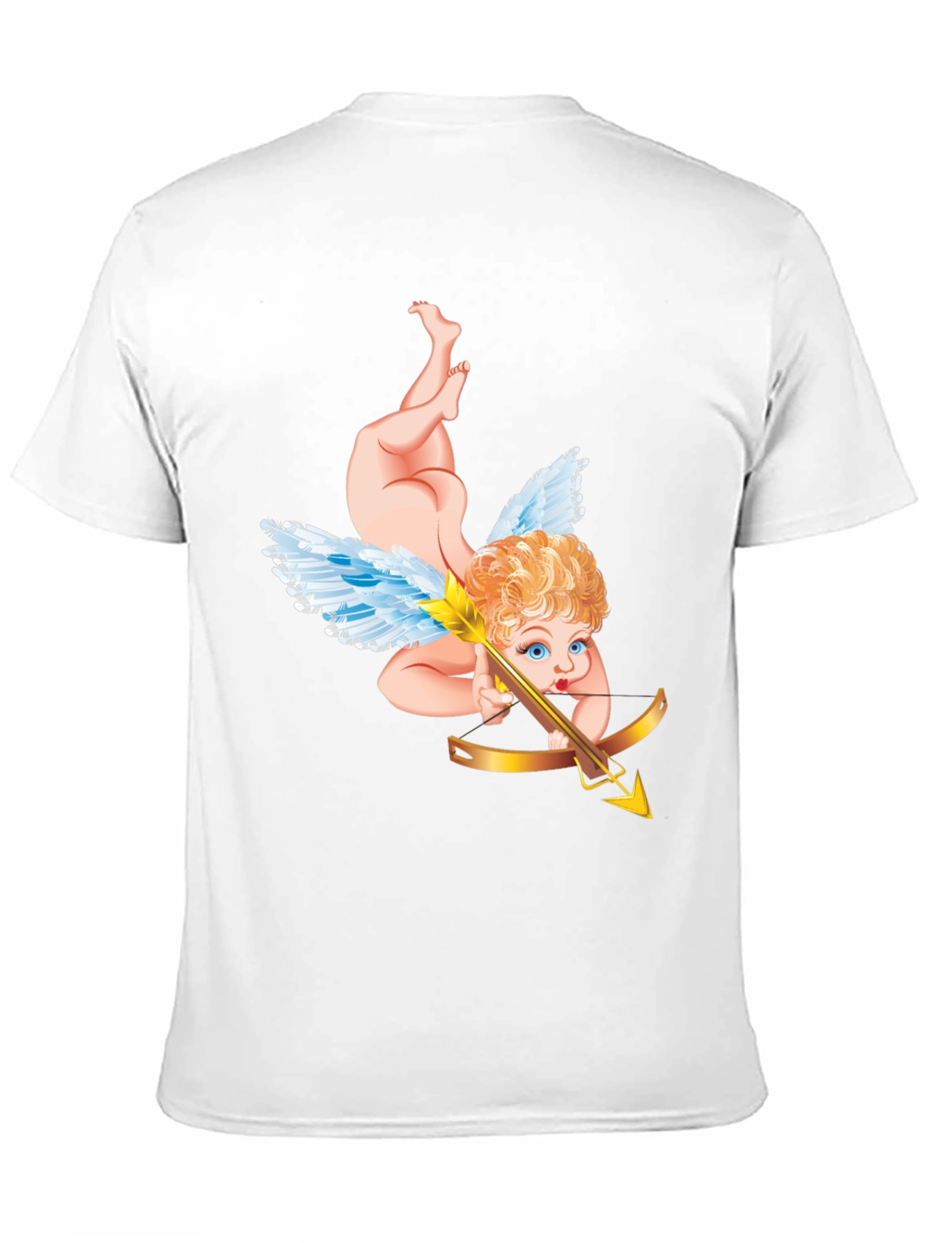 Cupid Graphic Tee - Black Cotton Shirt