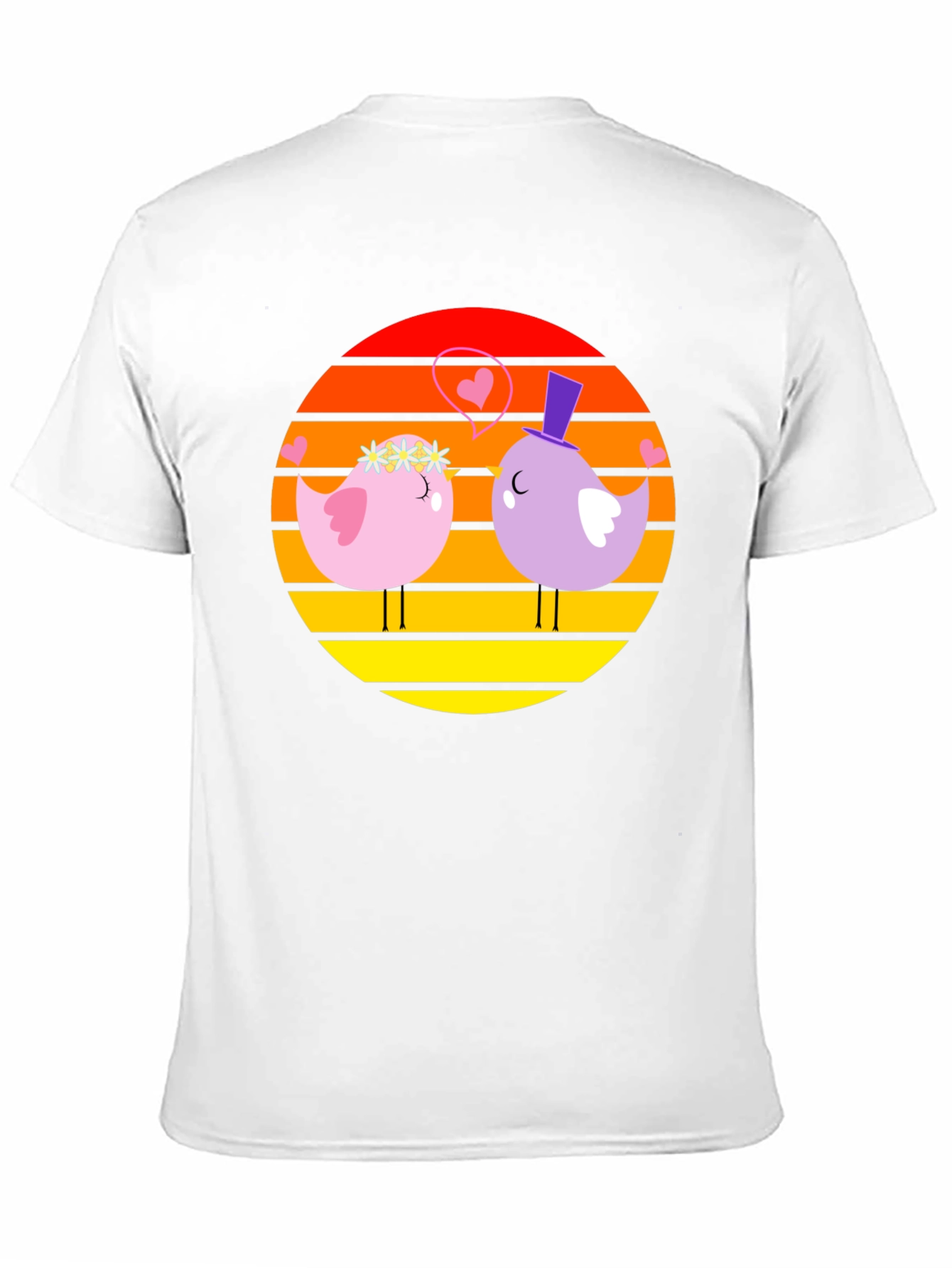 Lovebirds Graphic Tee - Romantic Bird Design T-Shirt