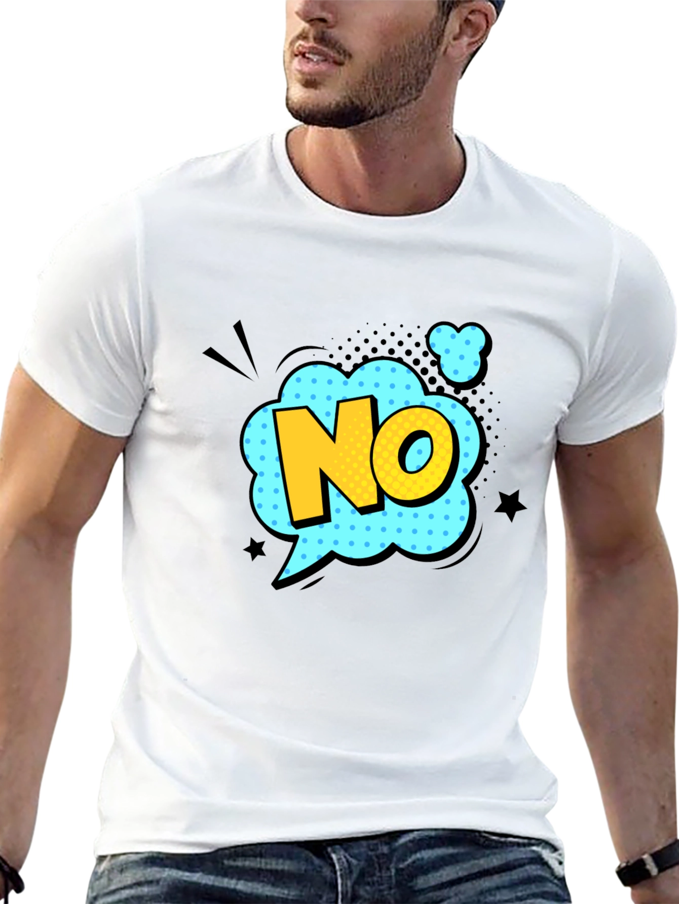 Comic Style NO Graphic T-Shirt