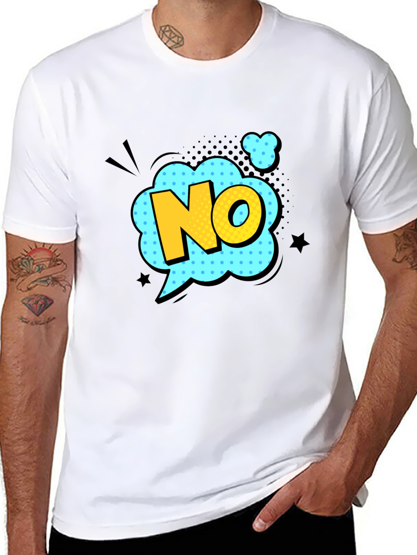 Comic Style NO Graphic T-Shirt