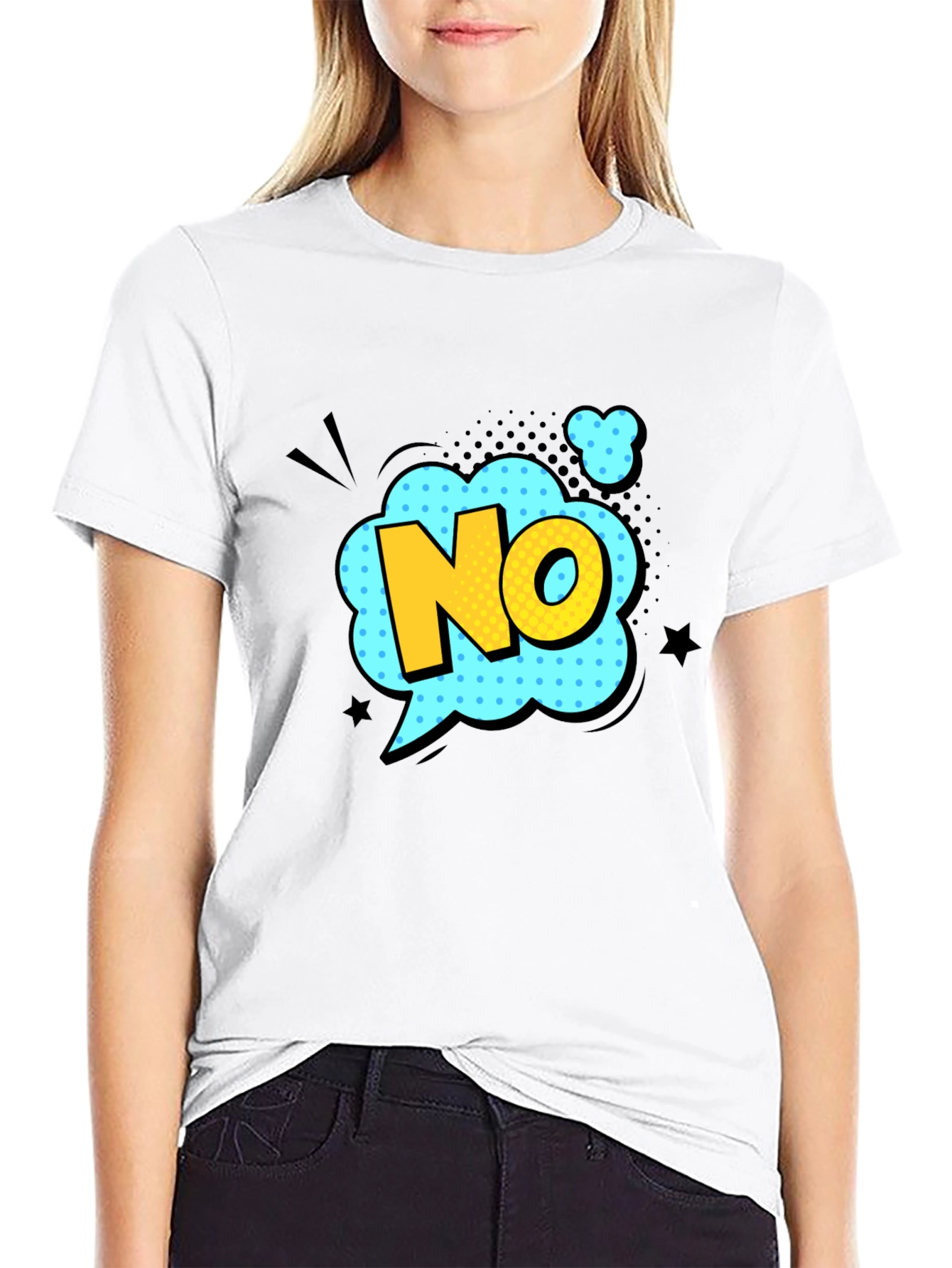 Comic Style NO Graphic T-Shirt