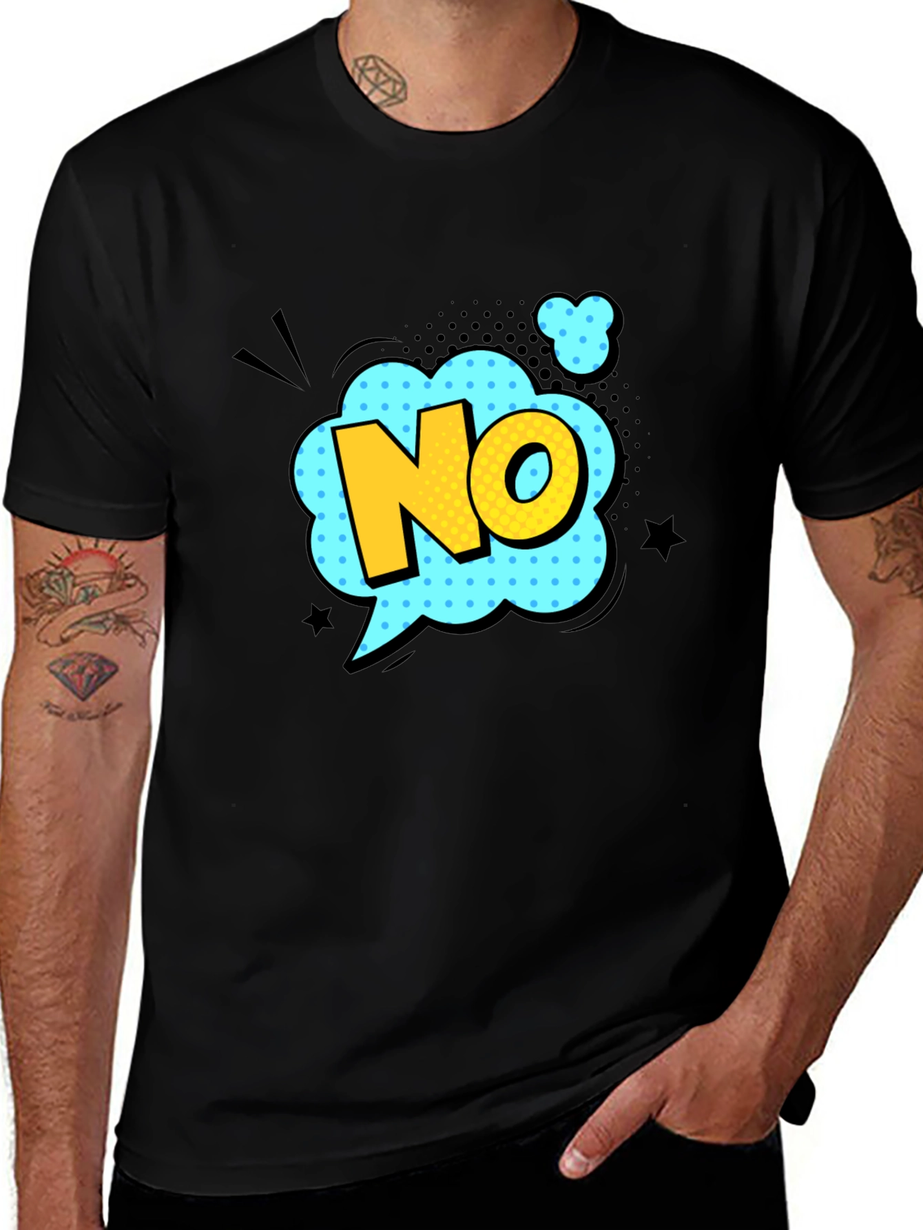Comic Style NO Graphic T-Shirt