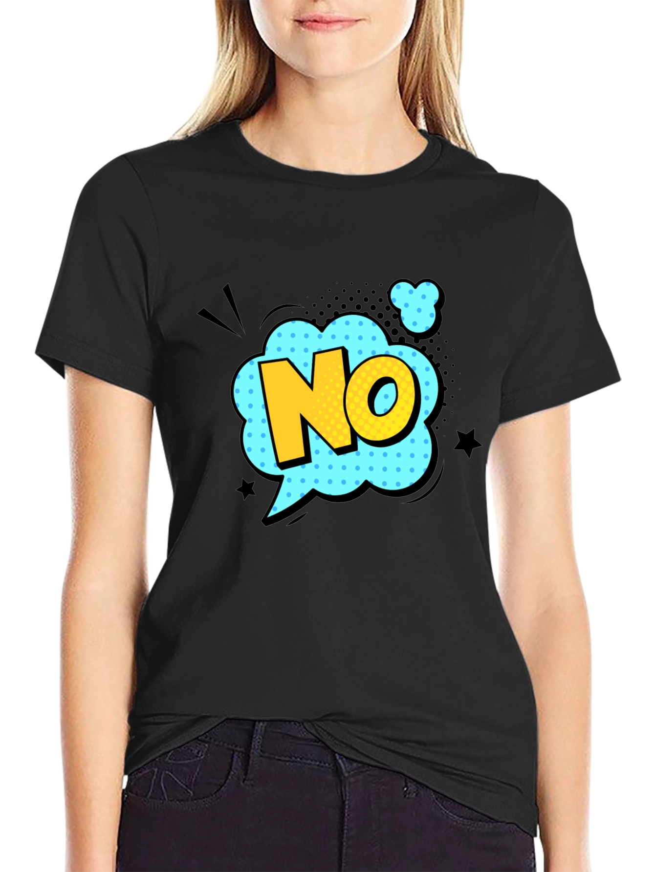 Comic Style NO Graphic T-Shirt