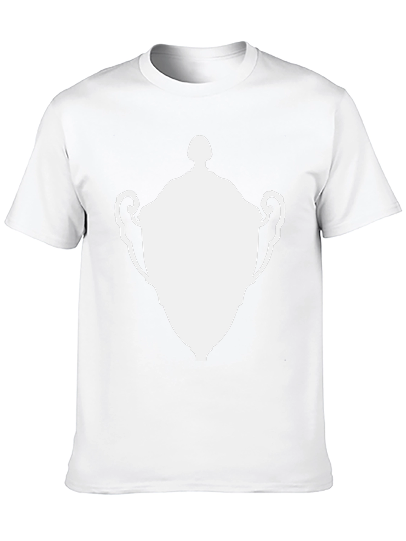 Graphic Tee - White Trophy Design Classic Black T-Shirt