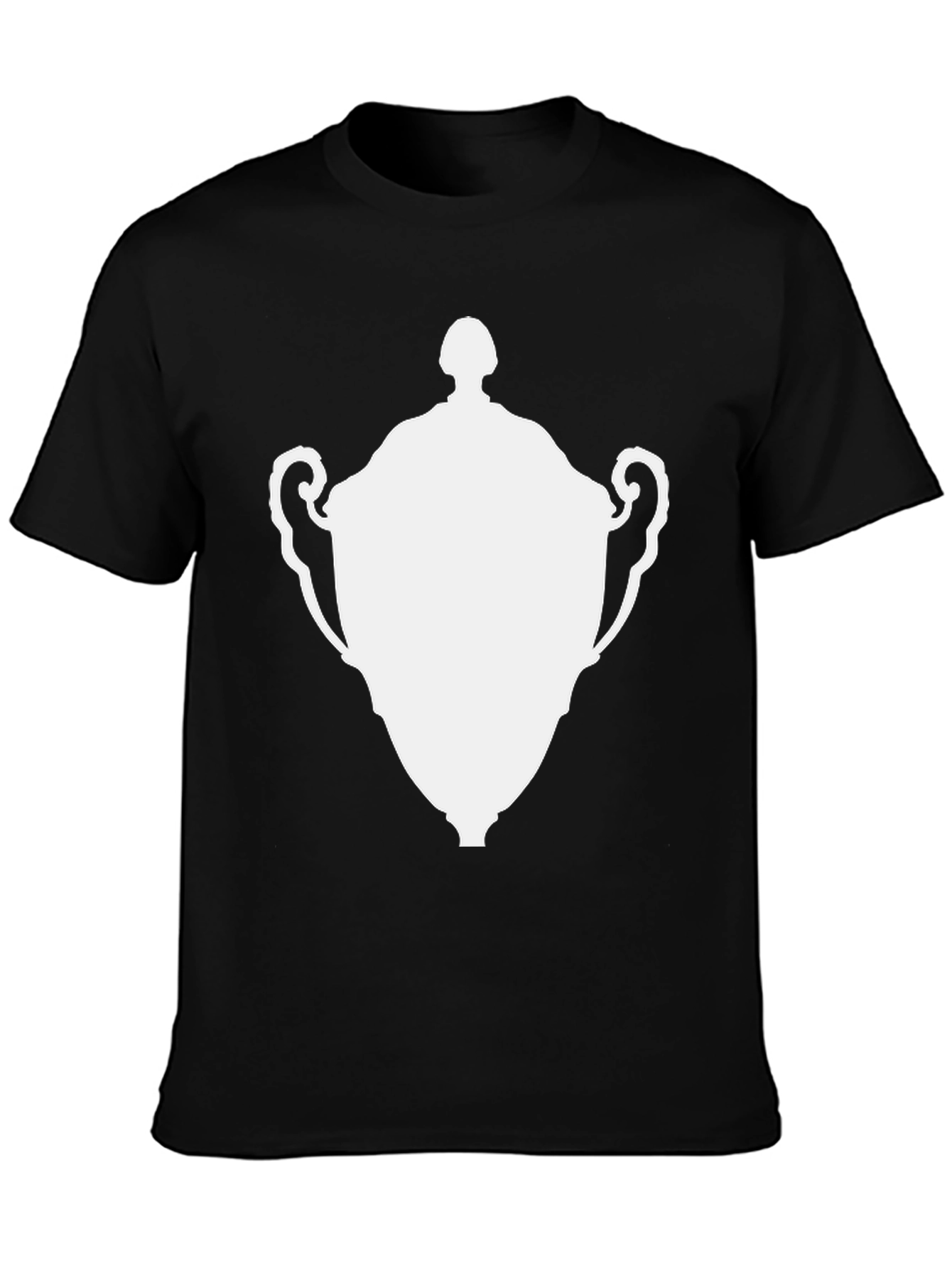 Graphic Tee - White Trophy Design Classic Black T-Shirt