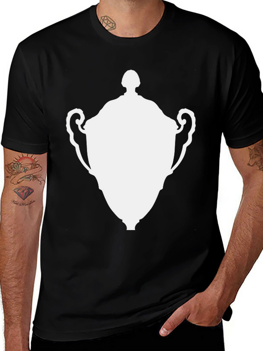 Graphic Tee - White Trophy Design Classic Black T-Shirt