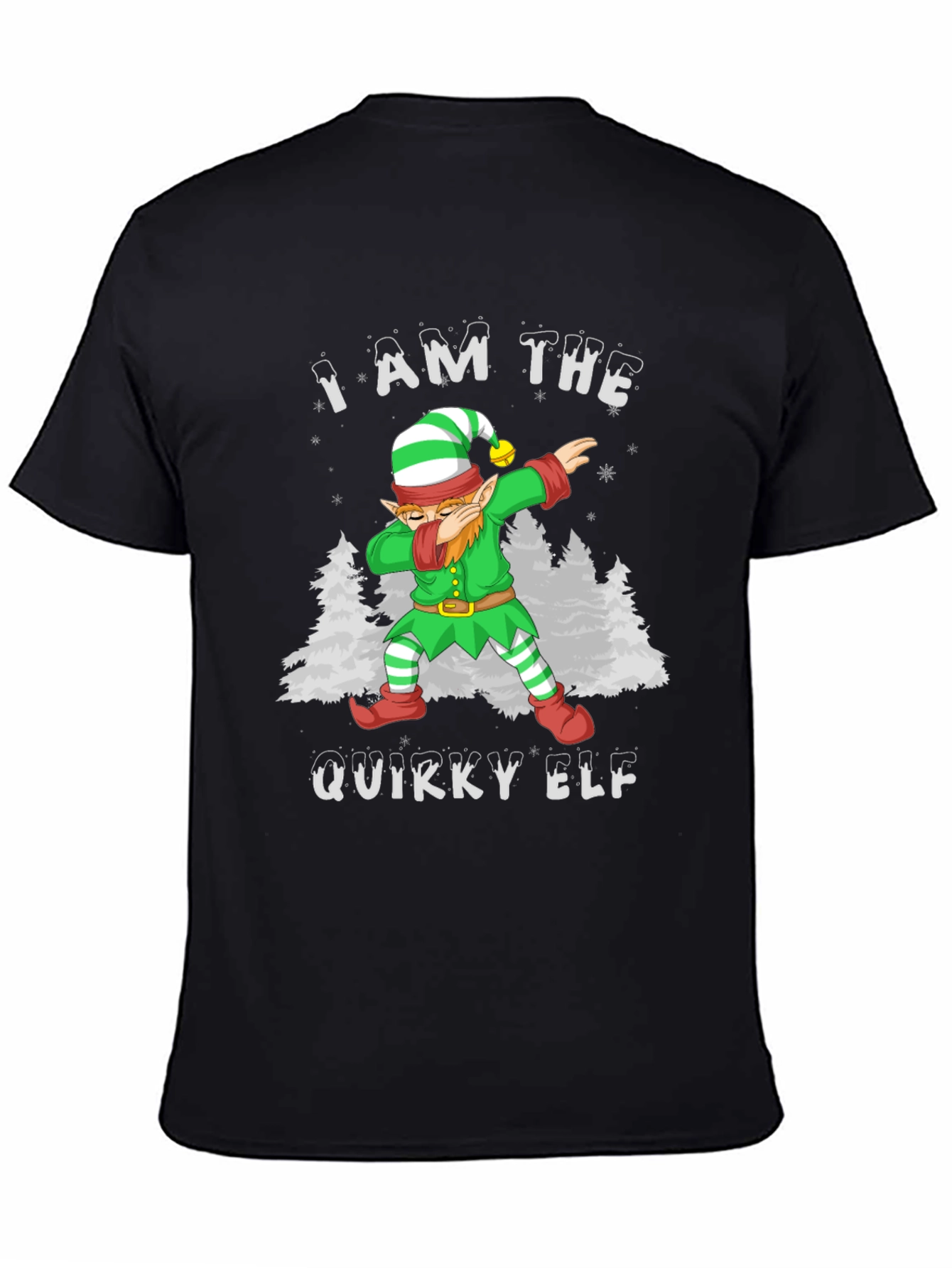 Quirky Elf Dab T-Shirt - Holiday Fun
