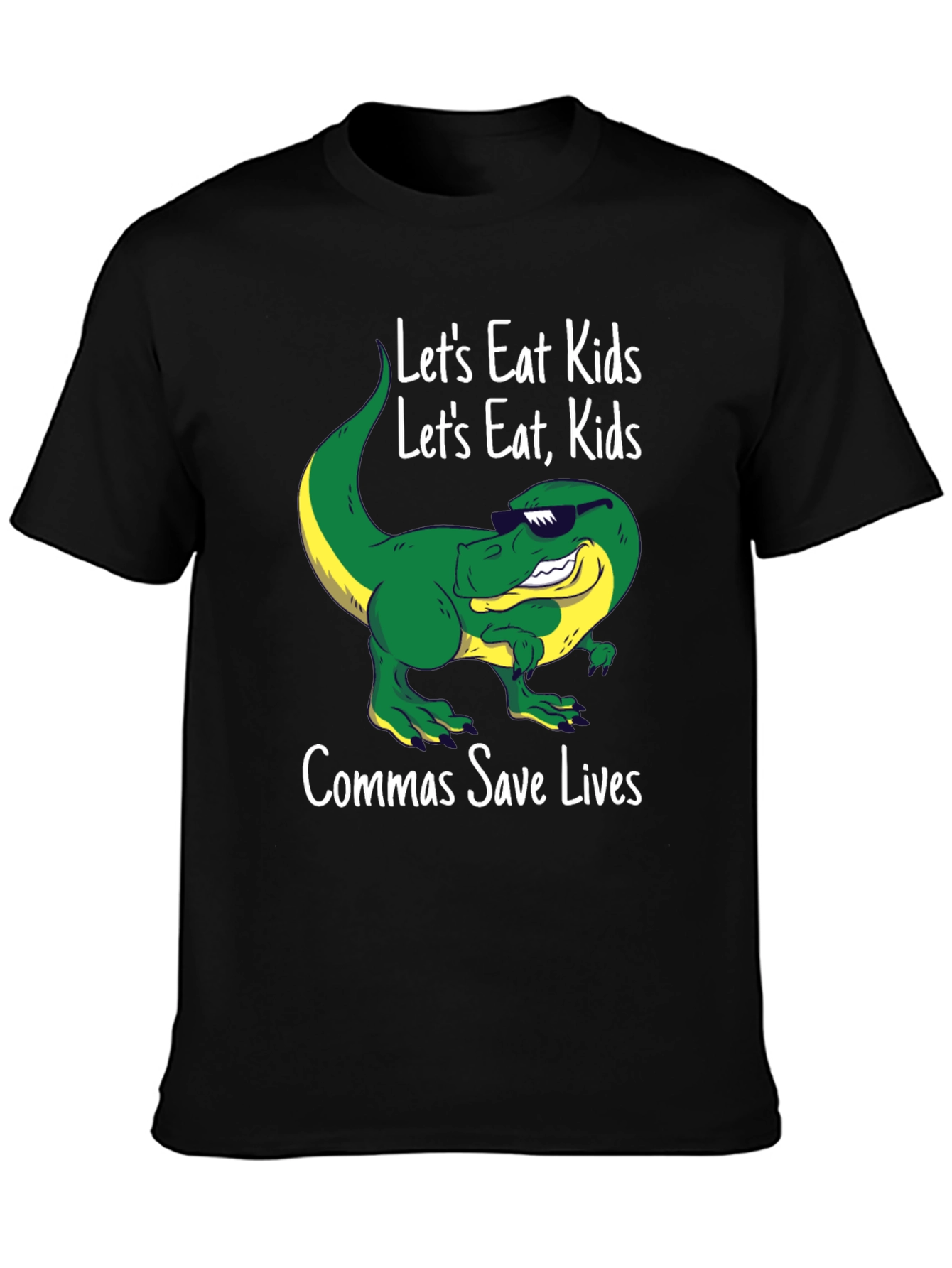 Lets Eat Kids T-Shirt: Comma Humor!