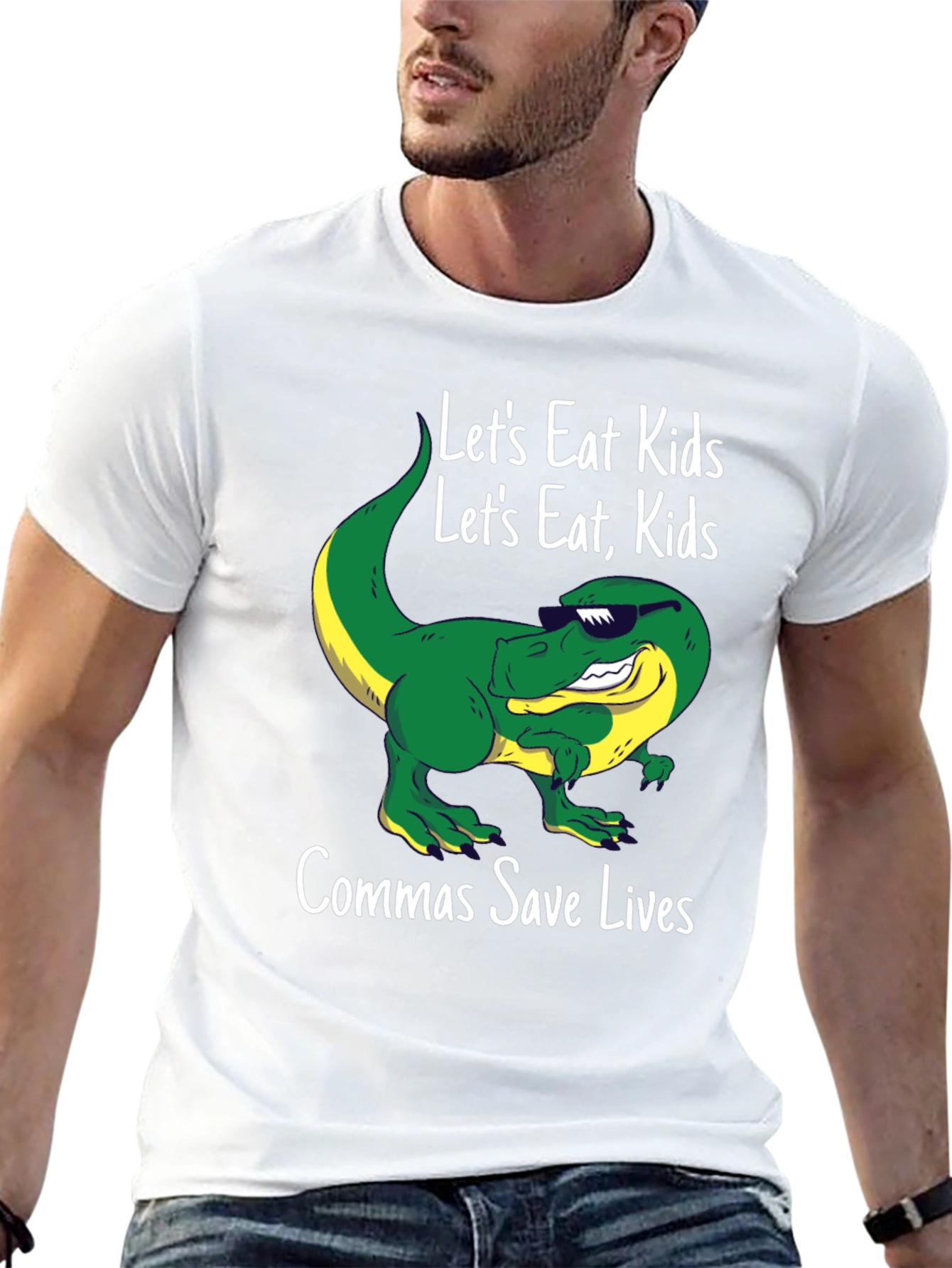 Lets Eat Kids T-Shirt: Comma Humor!