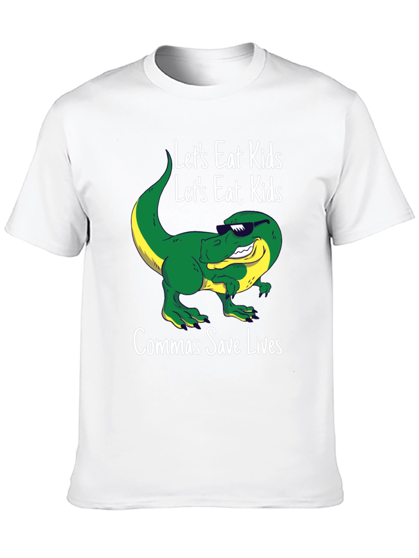 Lets Eat Kids T-Shirt: Comma Humor!