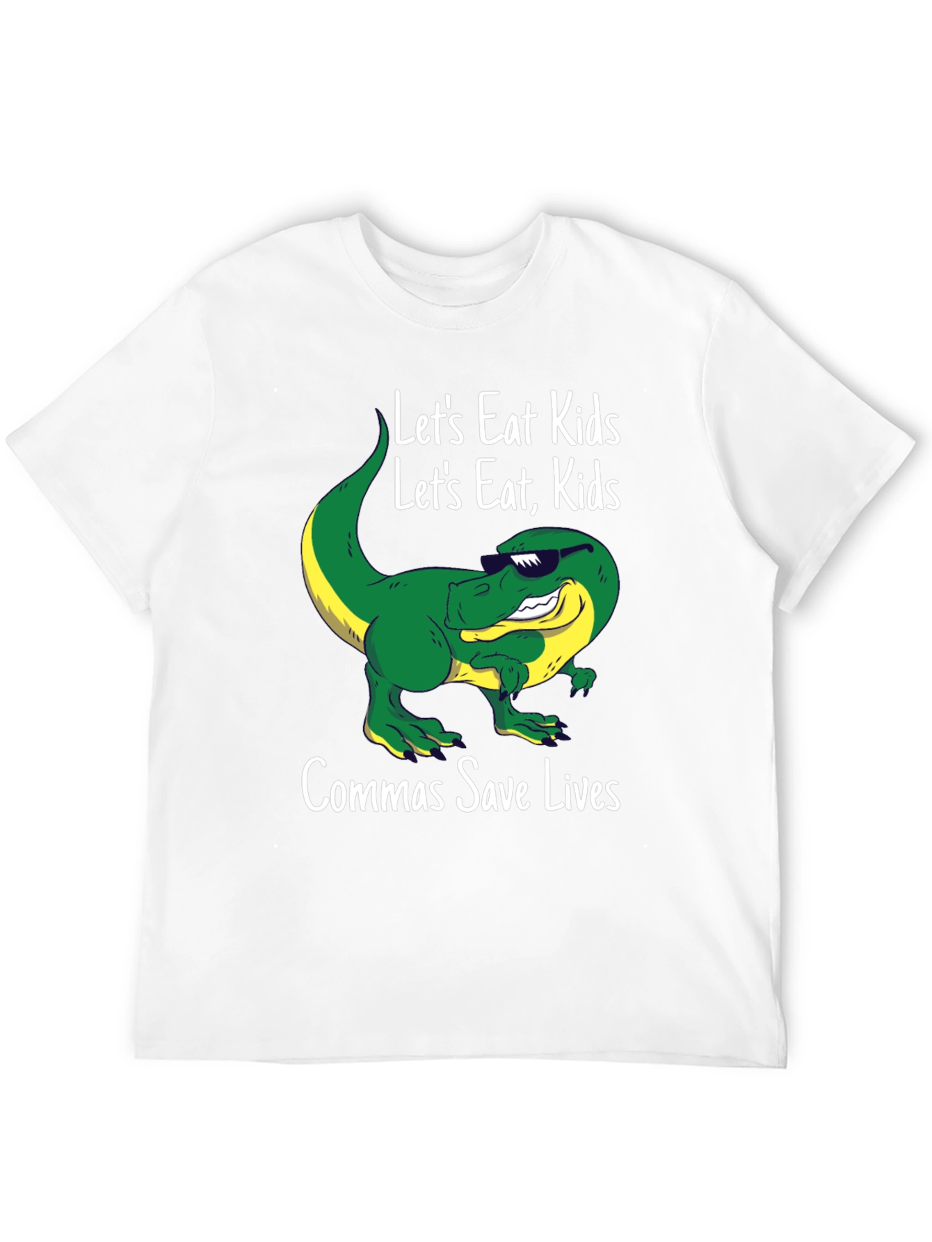 Lets Eat Kids T-Shirt: Comma Humor!