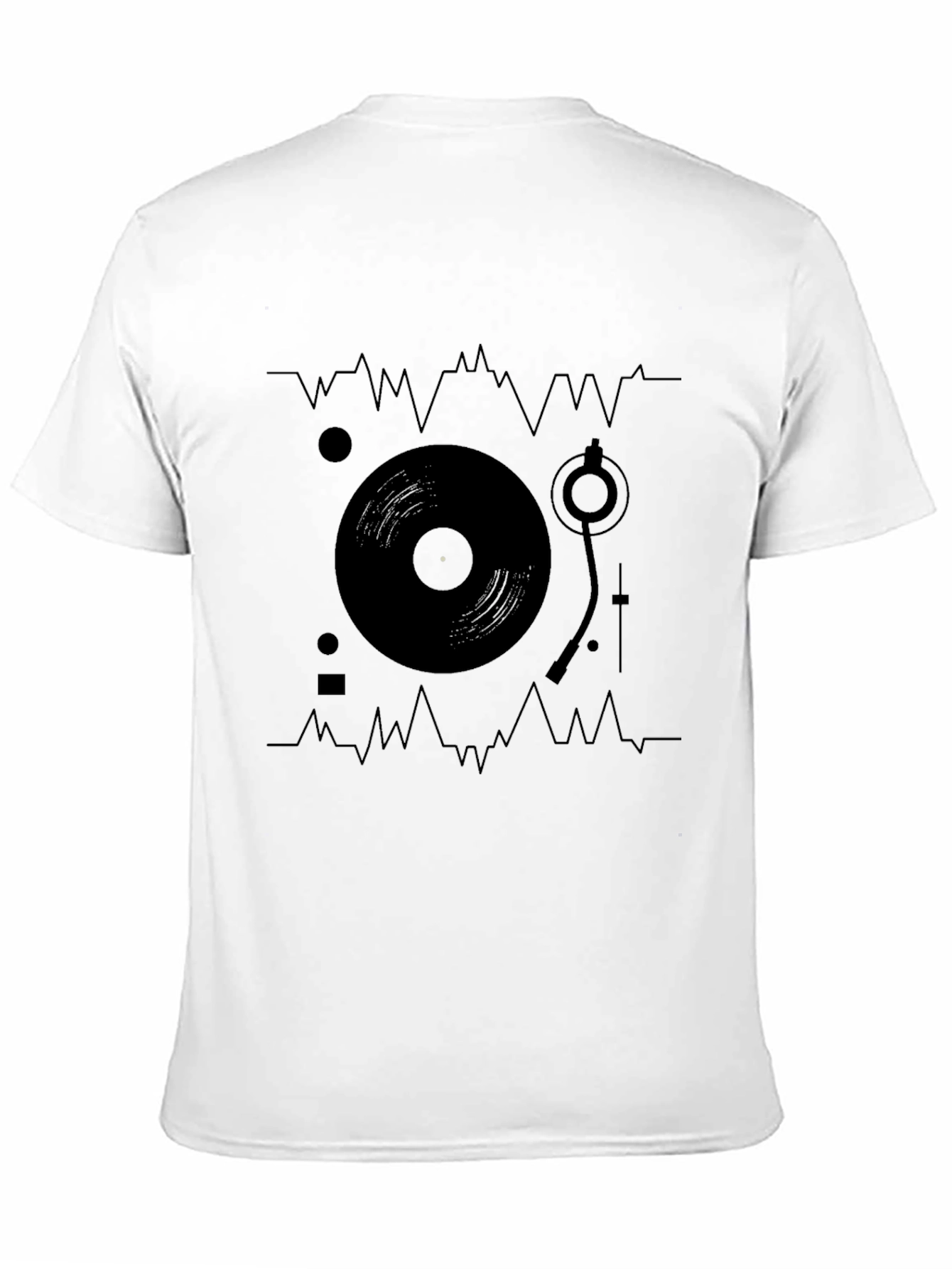 DJ Turntable Graphic Tee - Black Cotton T-Shirt
