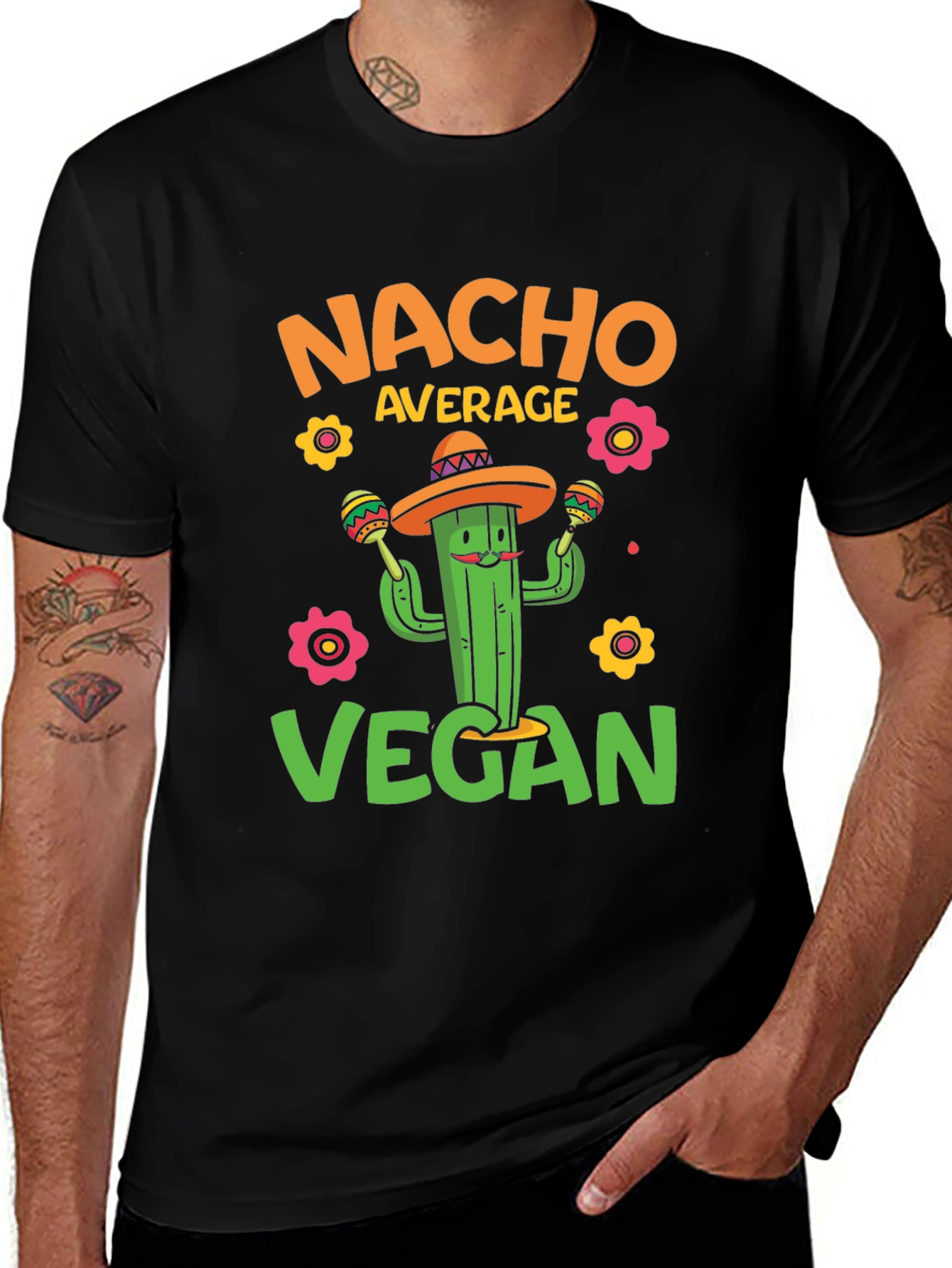 Nacho Average Vegan T-Shirt - Cactus Graphic Tee