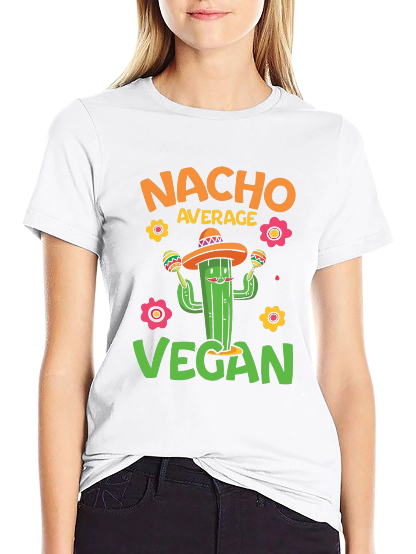 Nacho Average Vegan T-Shirt - Cactus Graphic Tee