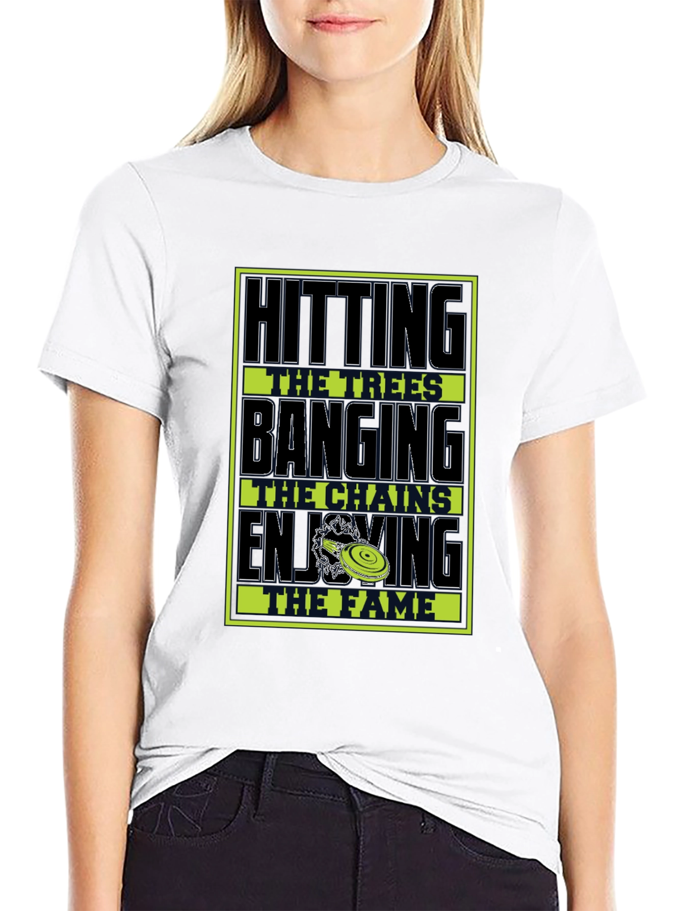 Disc Golf Hitting Trees Graphic T-Shirt