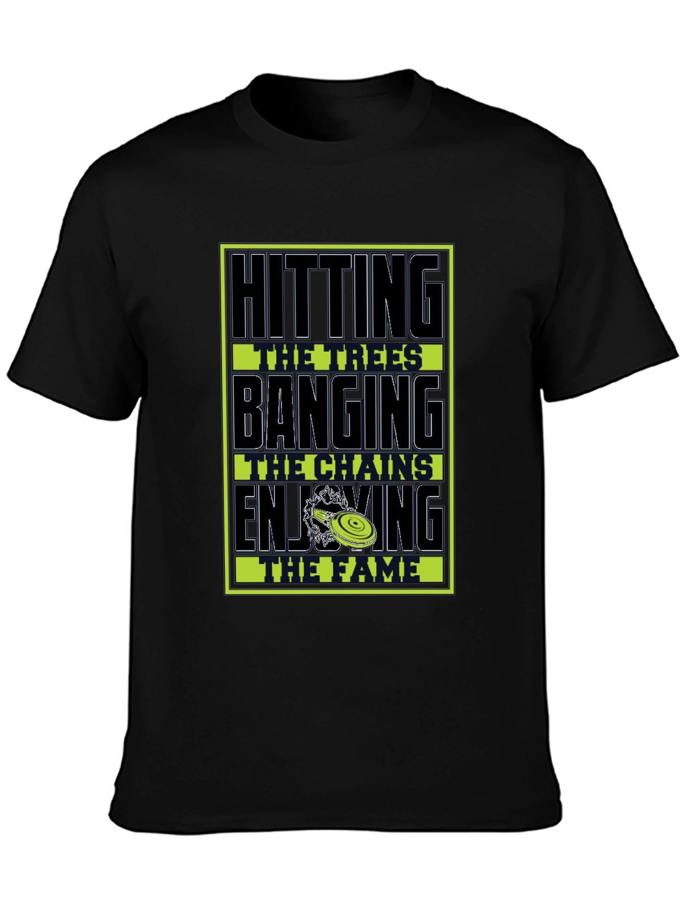 Disc Golf Hitting Trees Graphic T-Shirt