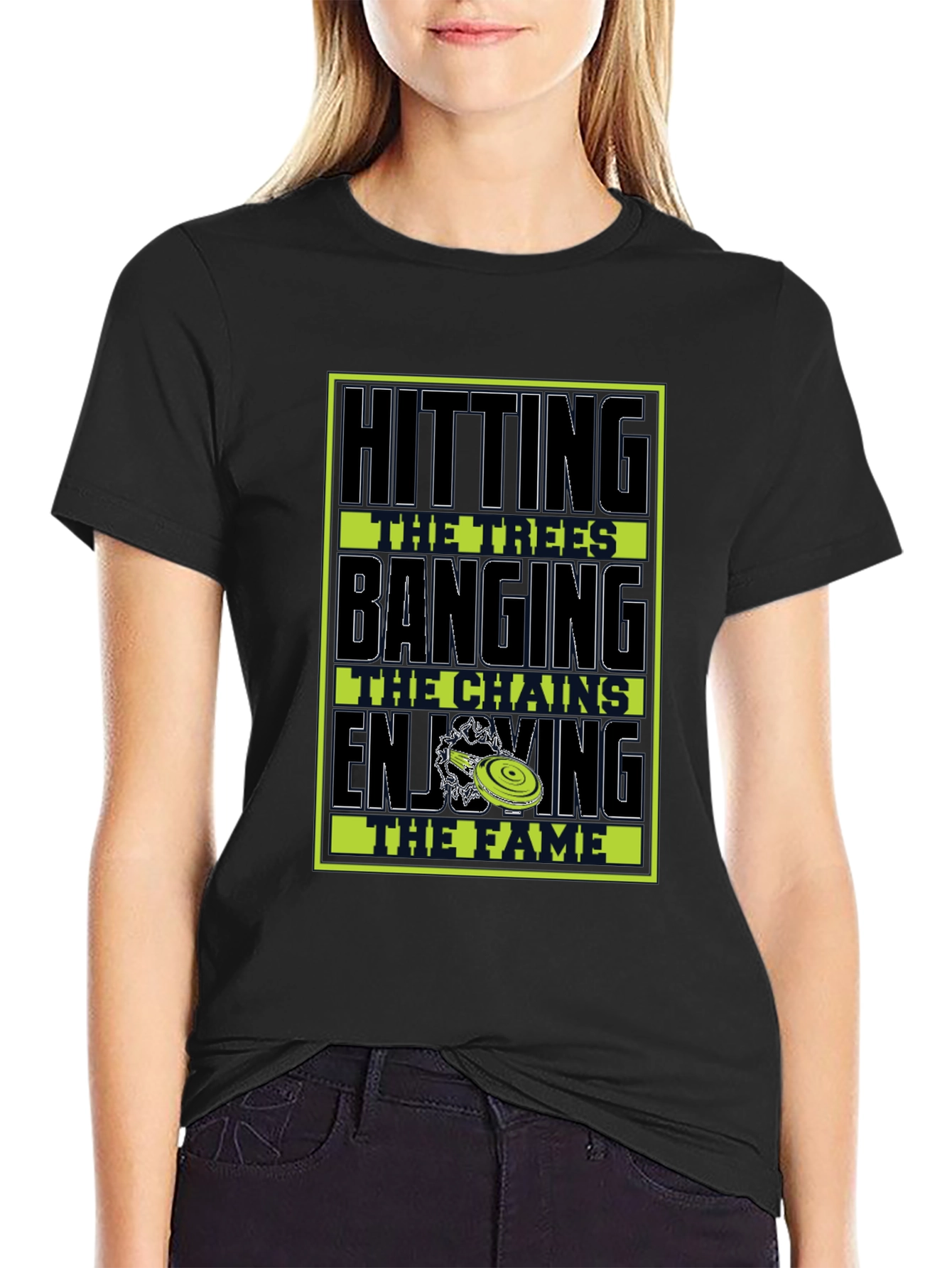 Disc Golf Hitting Trees Graphic T-Shirt