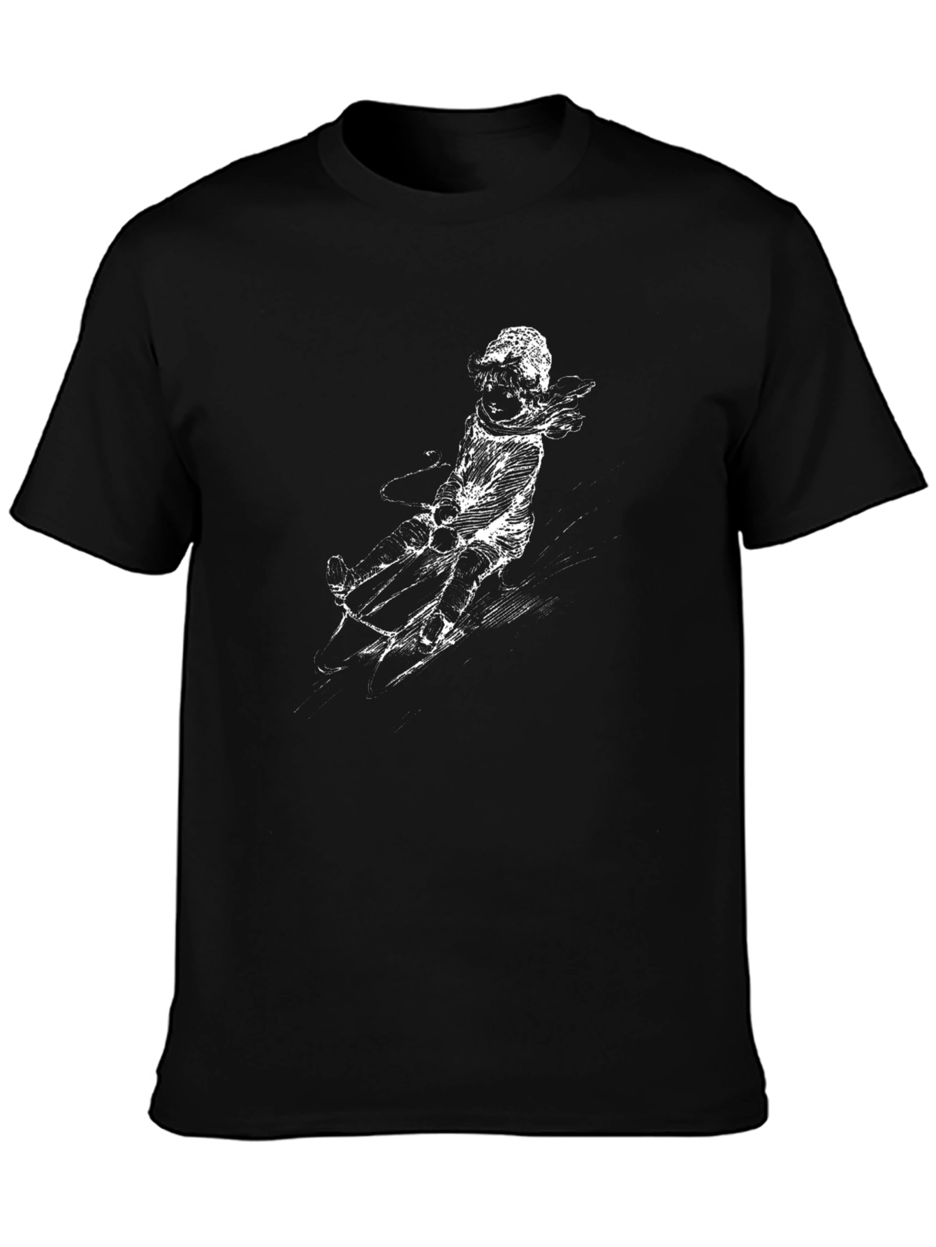 Black T-Shirt with Graphic Print