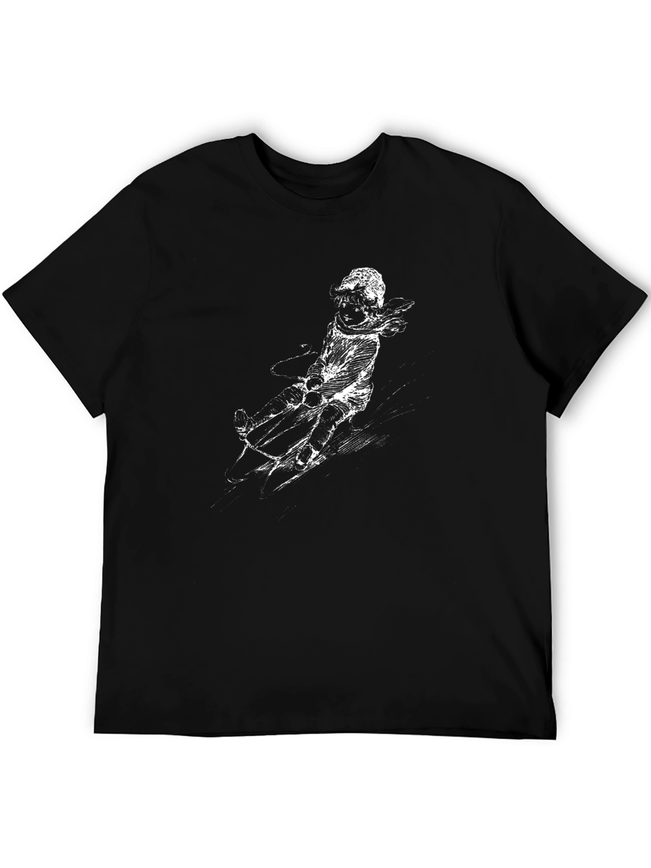 Black T-Shirt with Graphic Print