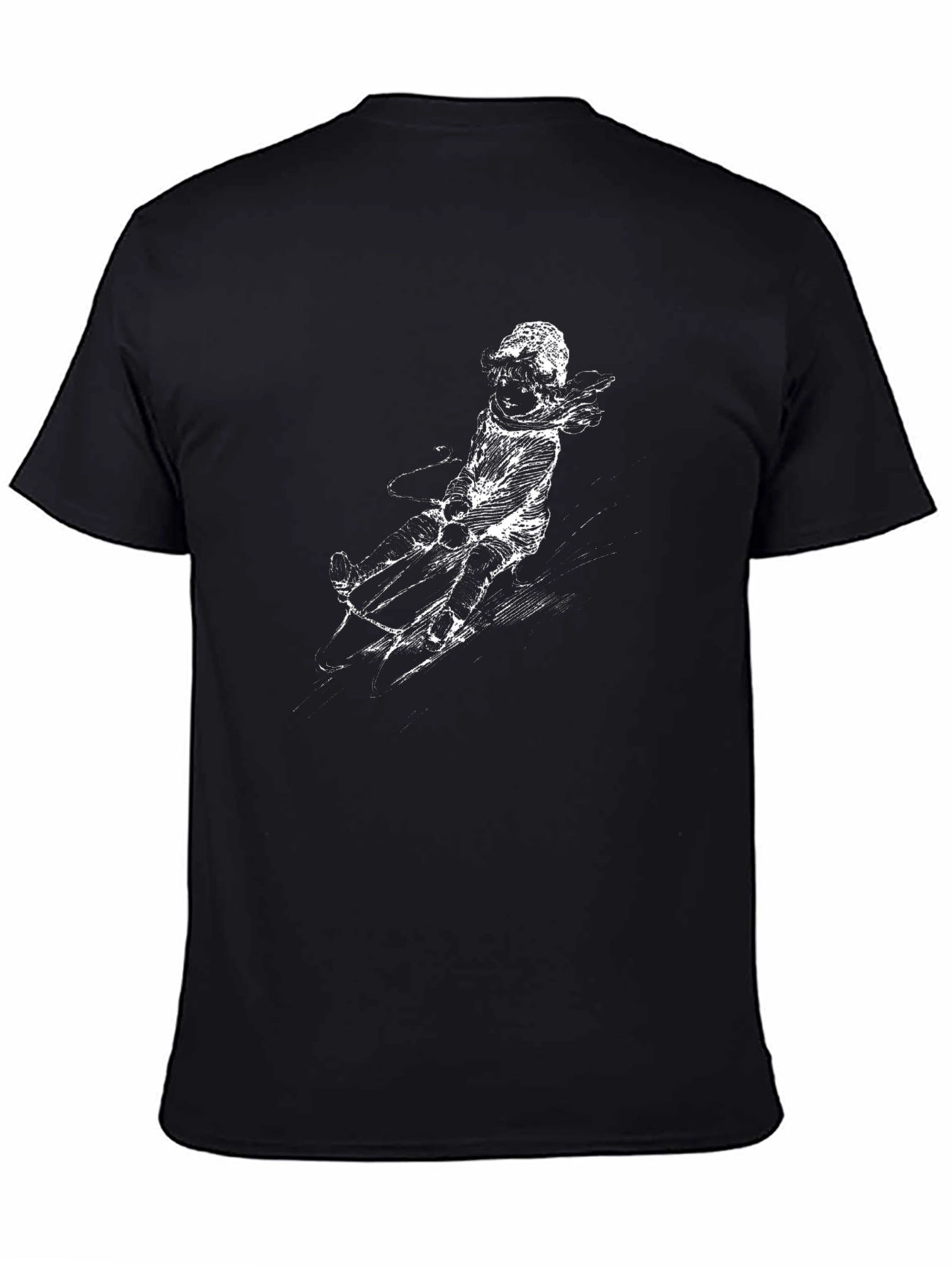 Black T-Shirt with Graphic Print