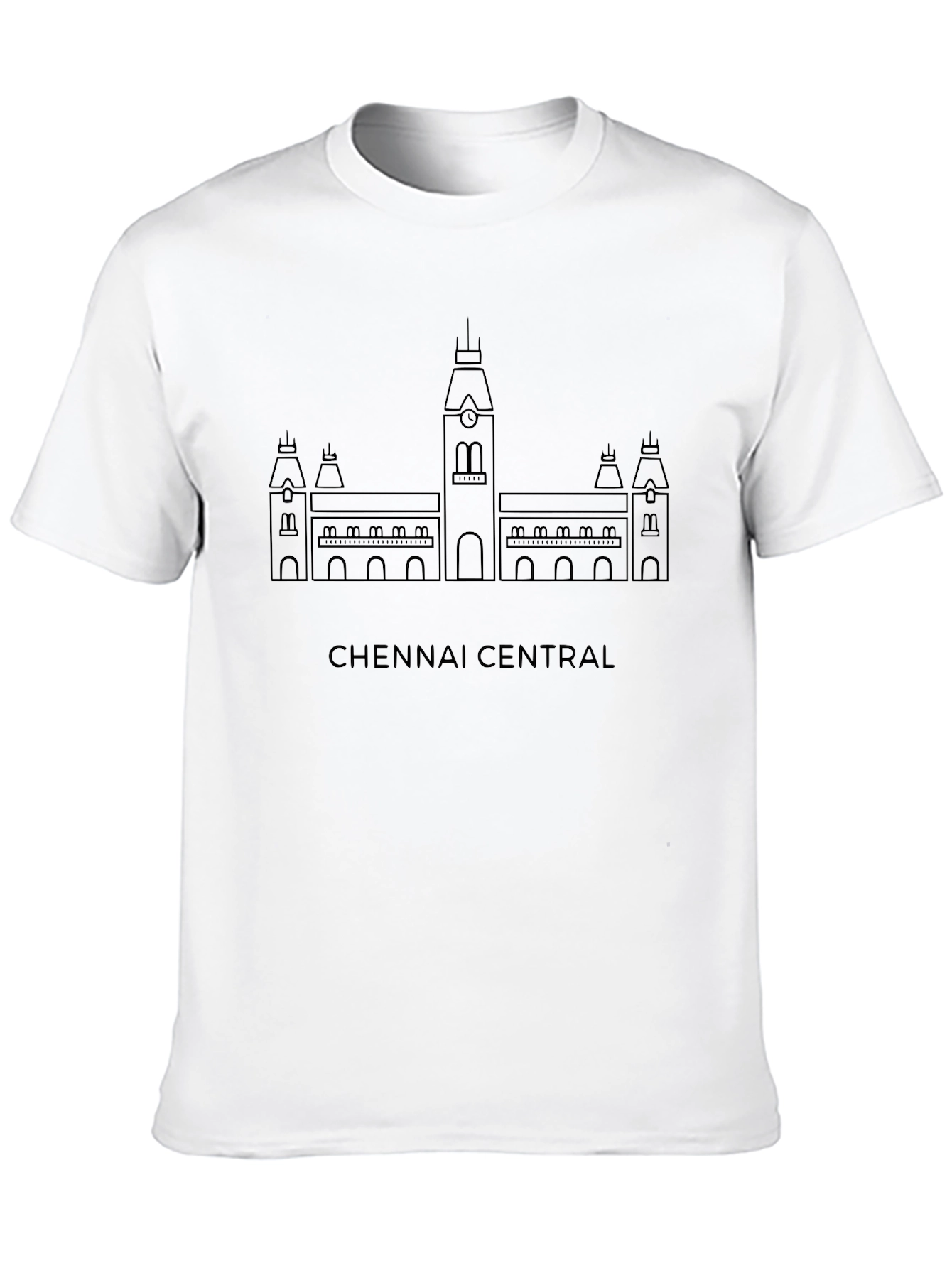 Chennai Central Line Art T-Shirt