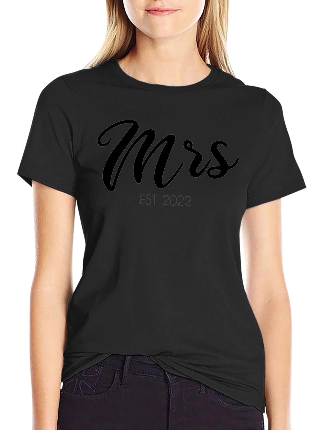 Mrs. Est. 2022 Black T-Shirt