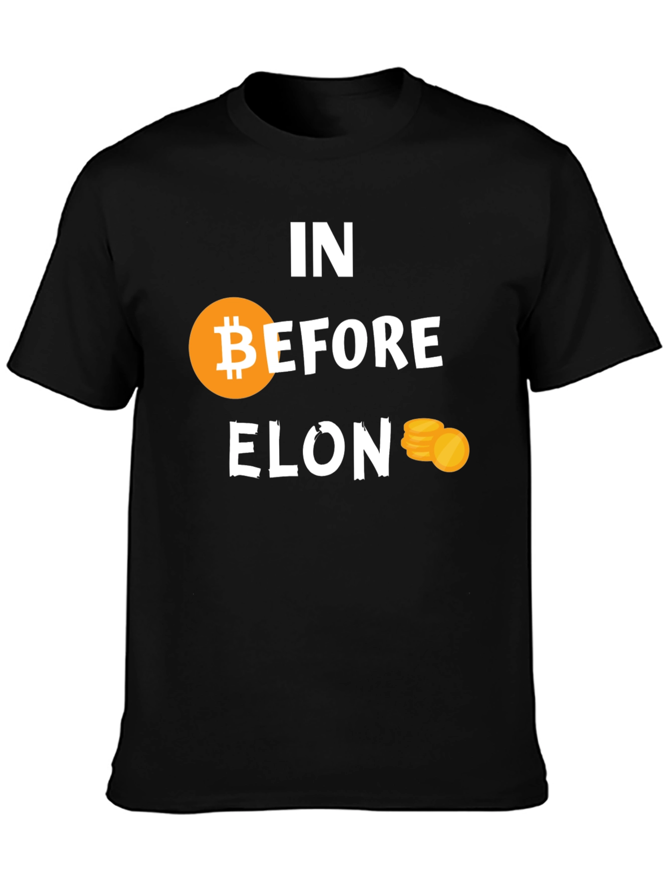 In Bitcoin Before Elon Black Tee