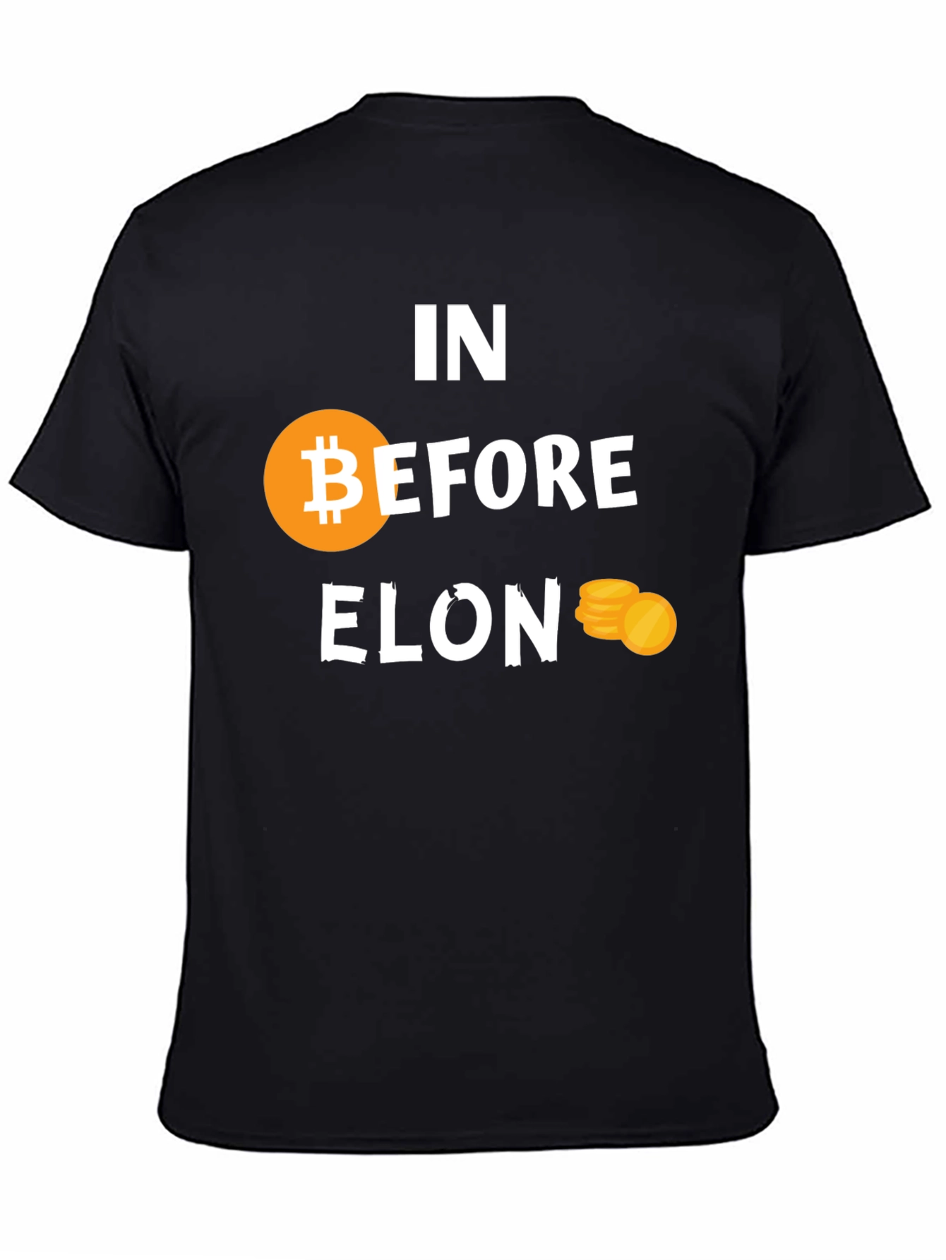 In Bitcoin Before Elon Black Tee