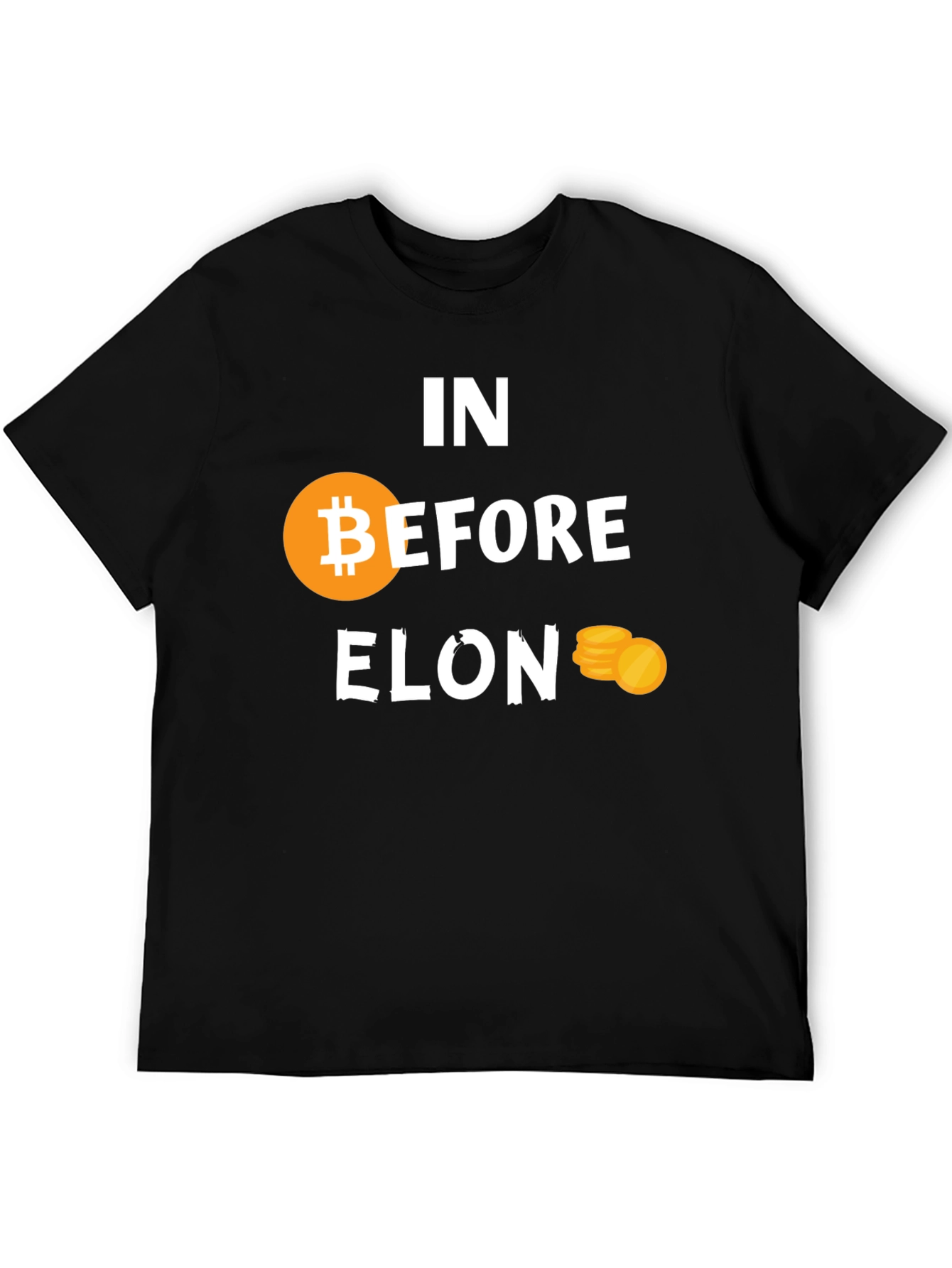 In Bitcoin Before Elon Black Tee