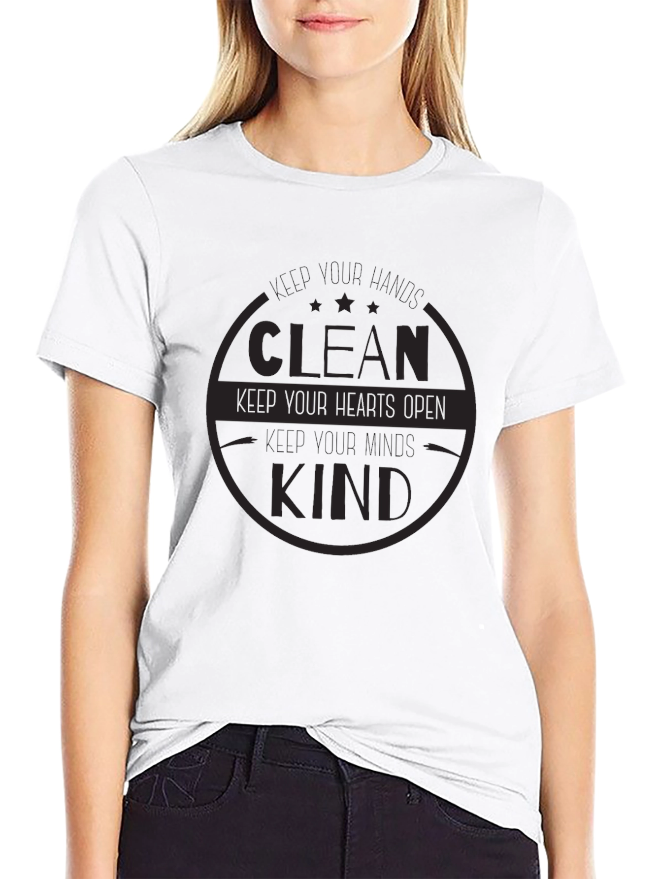 Clean Kind Heart T-Shirt - Soft Black Tee