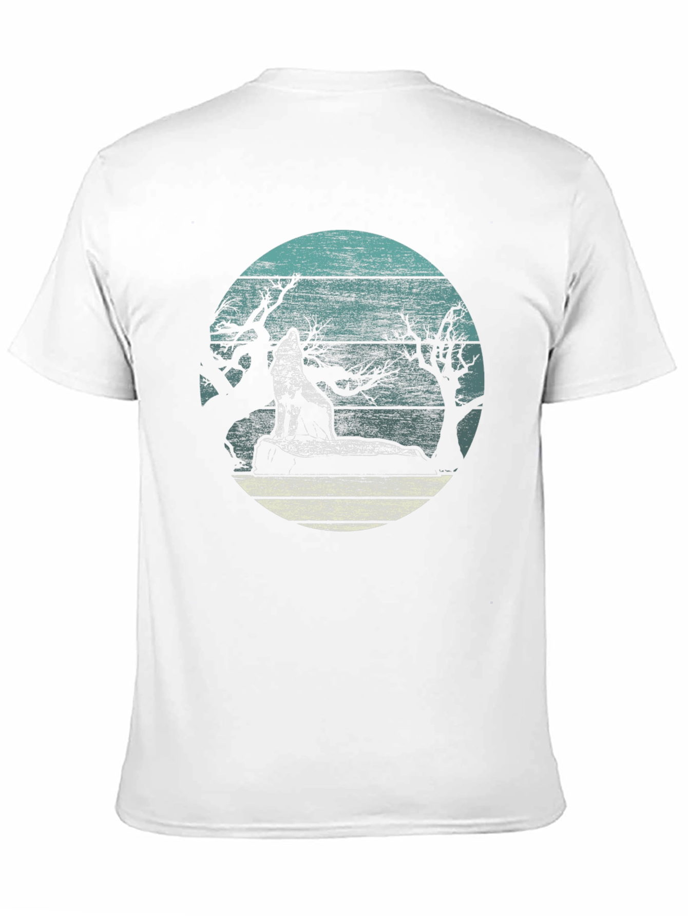 Wolf Howling at Moon Graphic Tee