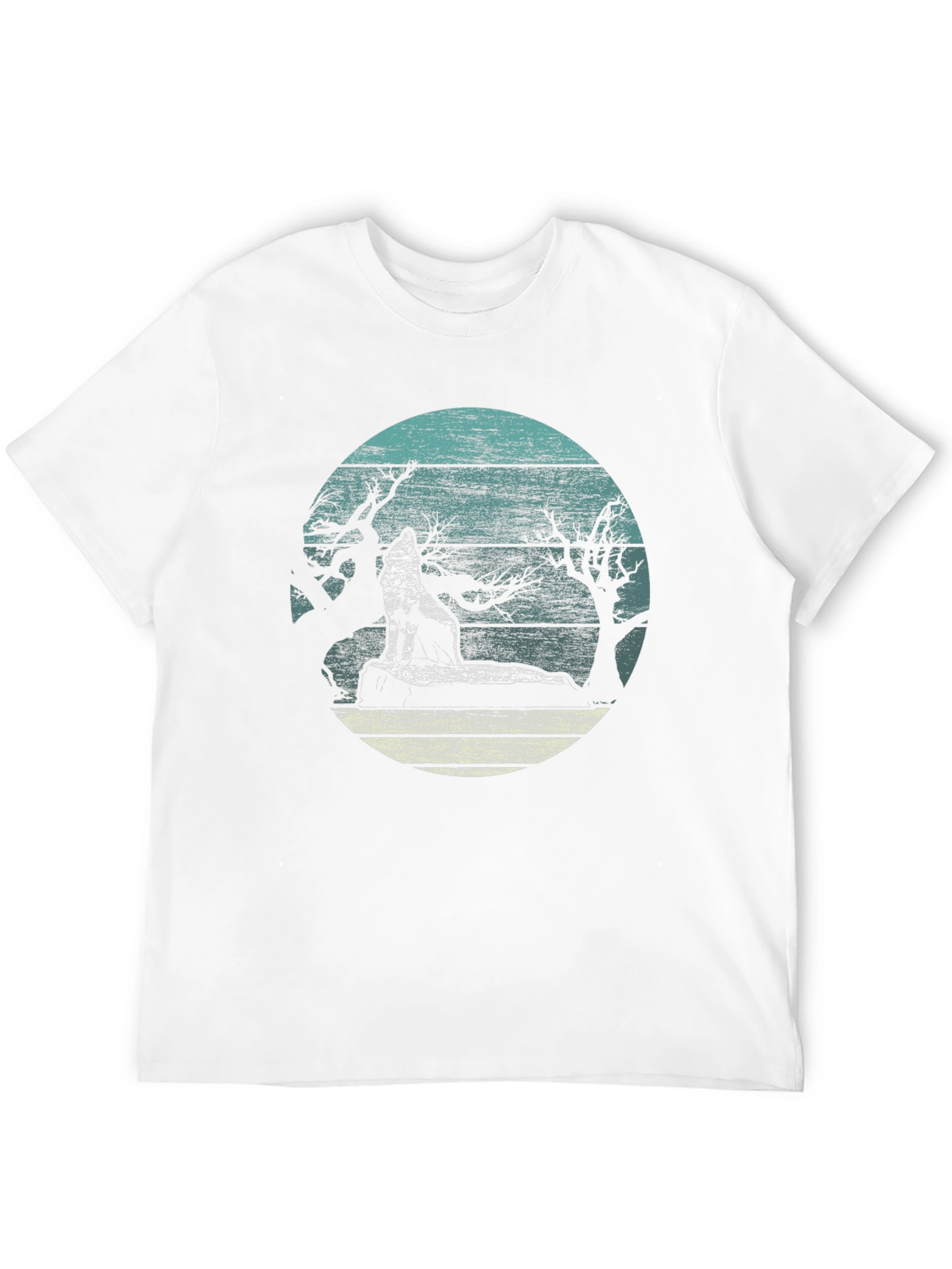 Wolf Howling at Moon Graphic Tee
