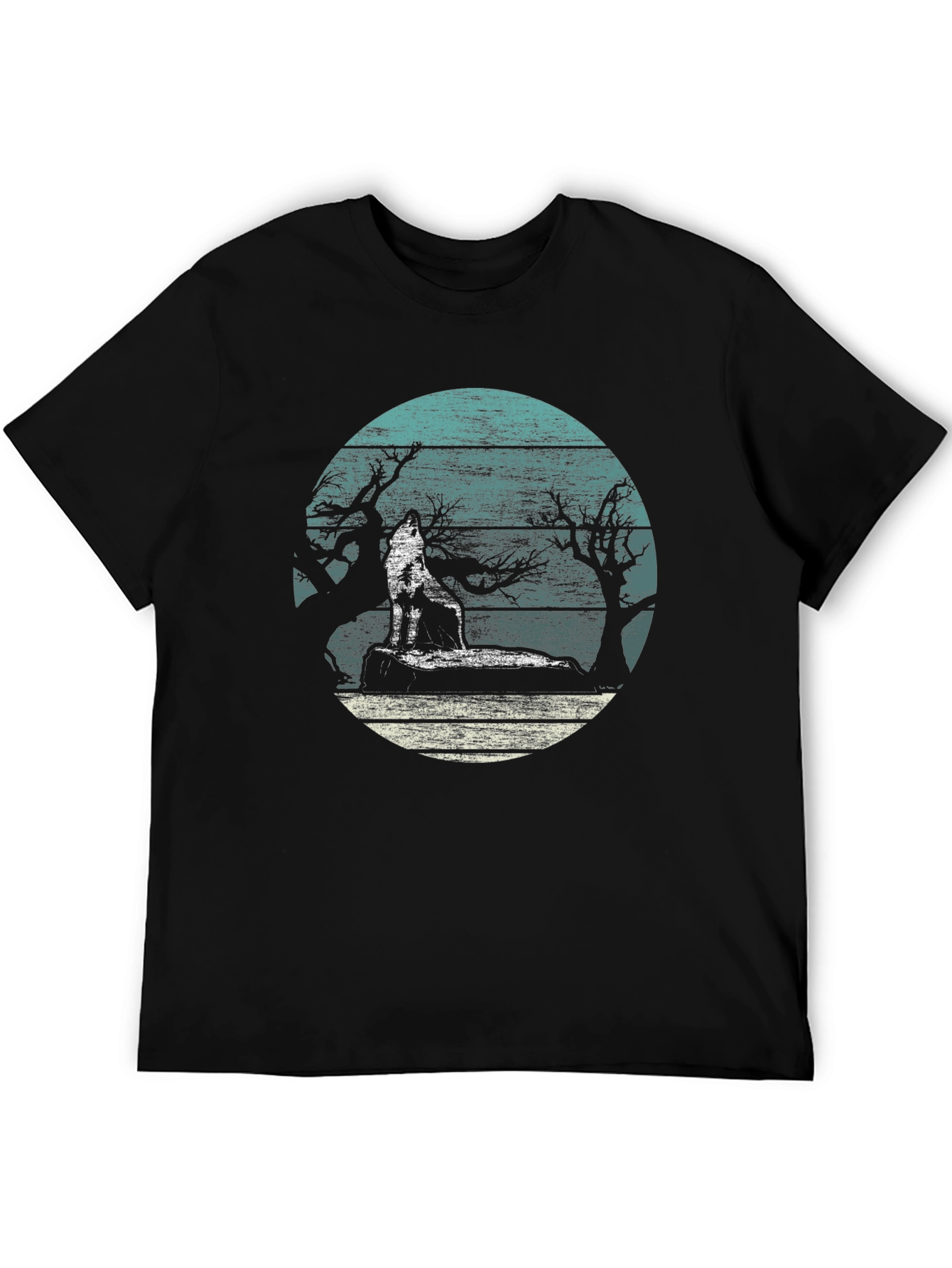 Wolf Howling at Moon Graphic Tee