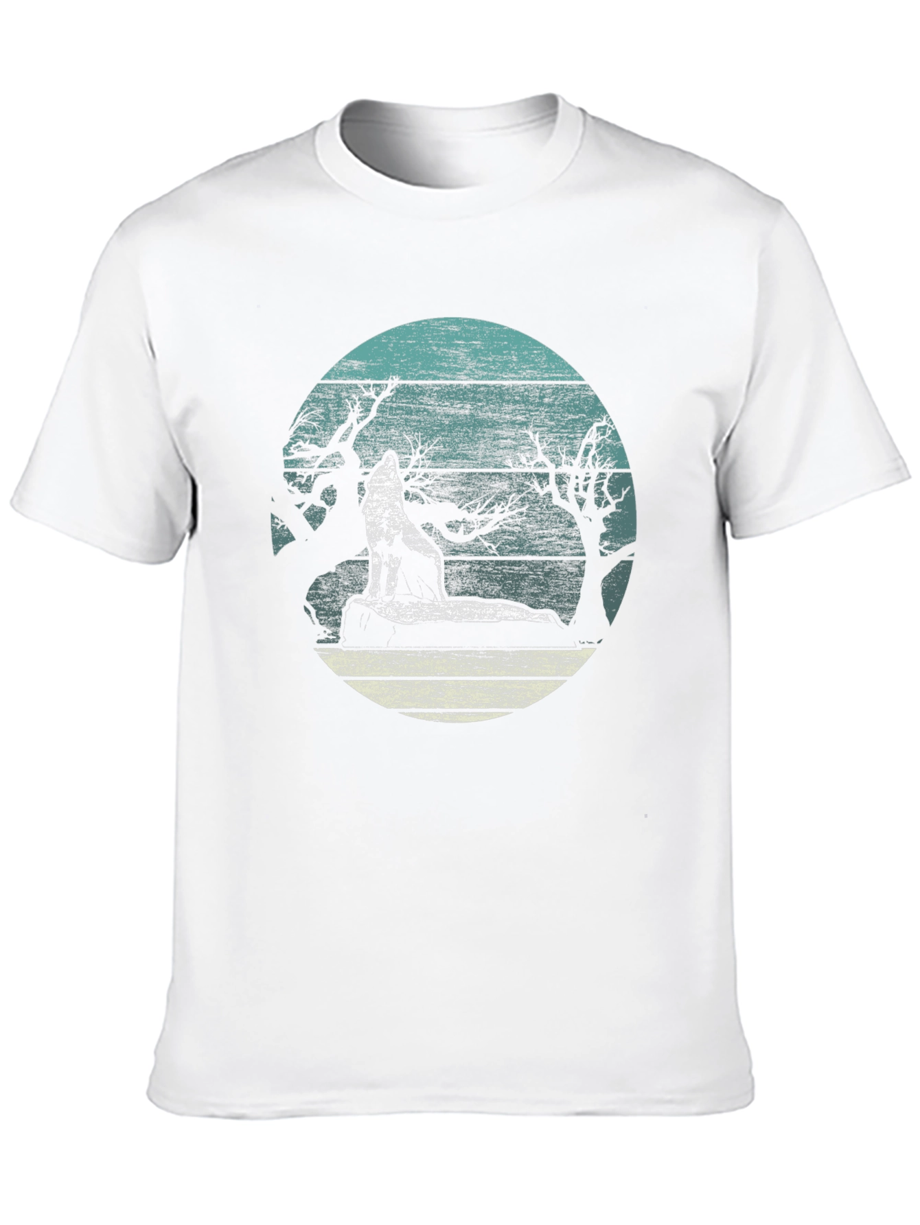 Wolf Howling at Moon Graphic Tee