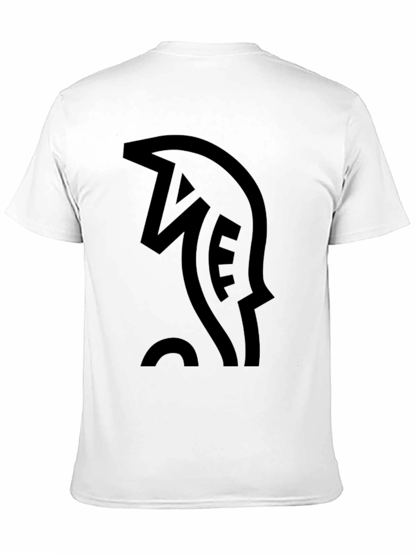 Mens Black T-Shirt with Abstract Graphic Print