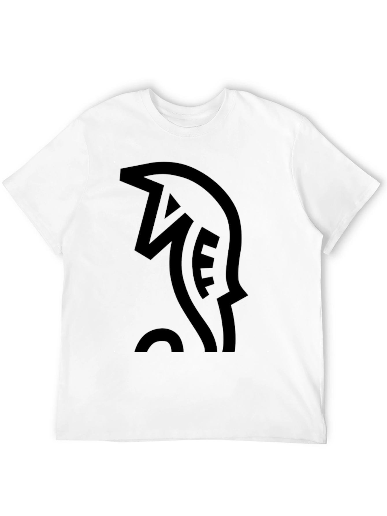 Mens Black T-Shirt with Abstract Graphic Print