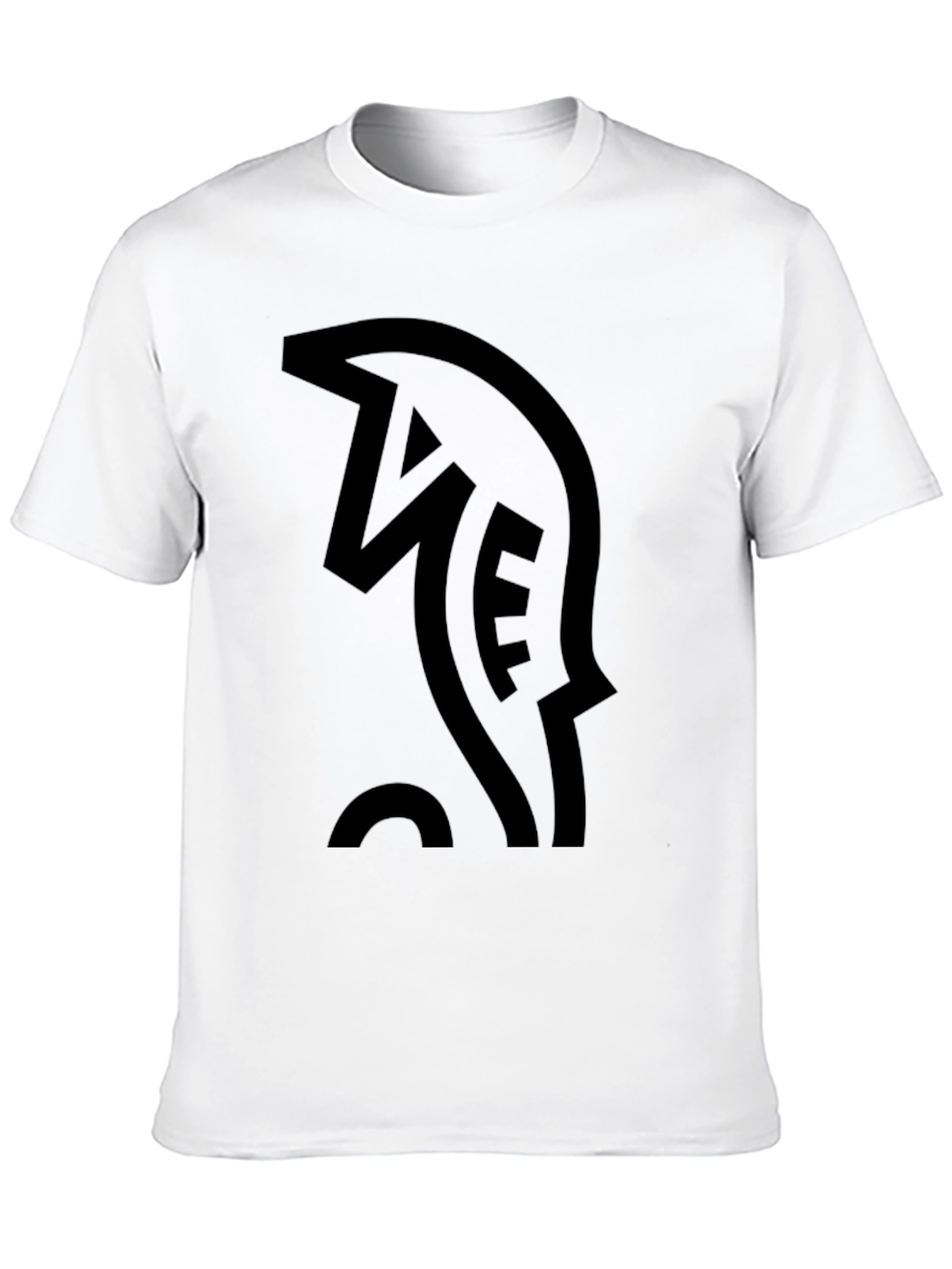 Mens Black T-Shirt with Abstract Graphic Print