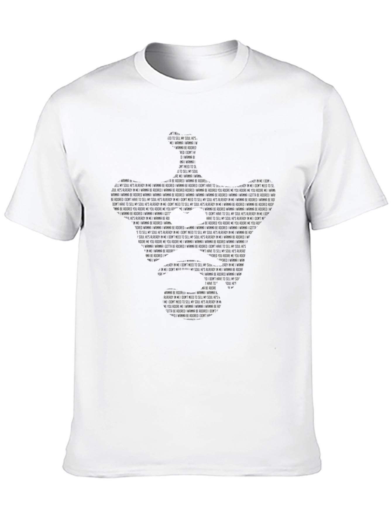 Lyric Silhouette Tee - Graphic Text Design