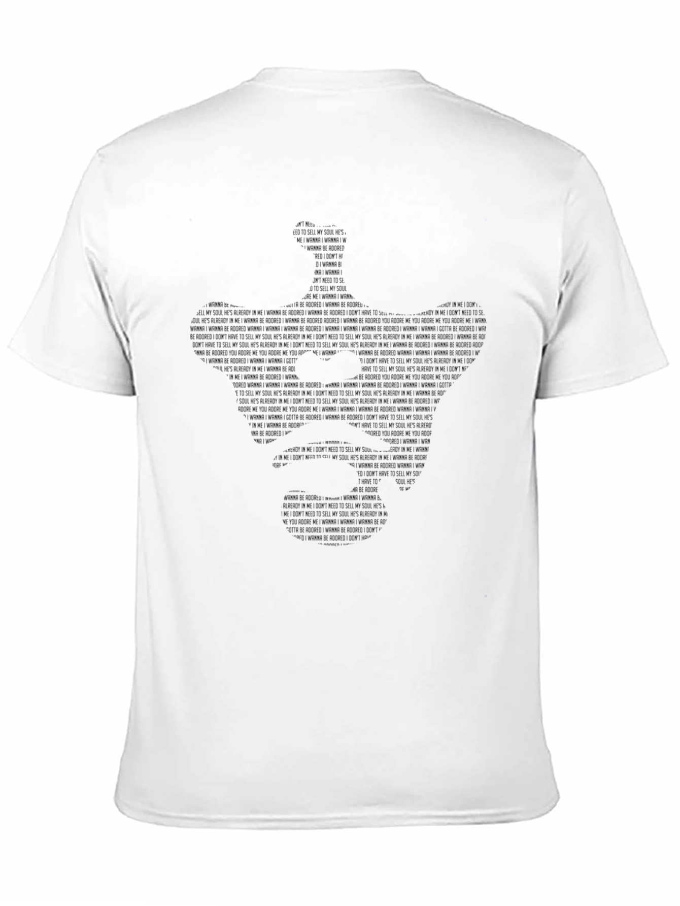 Lyric Silhouette Tee - Graphic Text Design