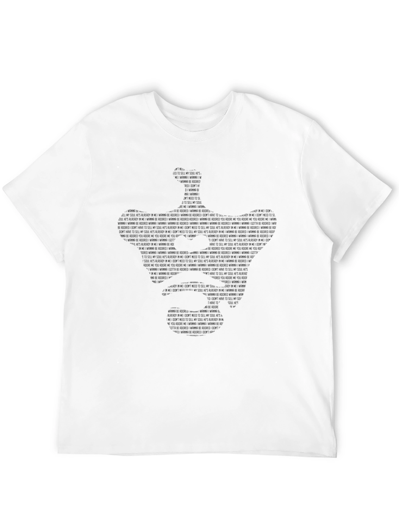 Lyric Silhouette Tee - Graphic Text Design