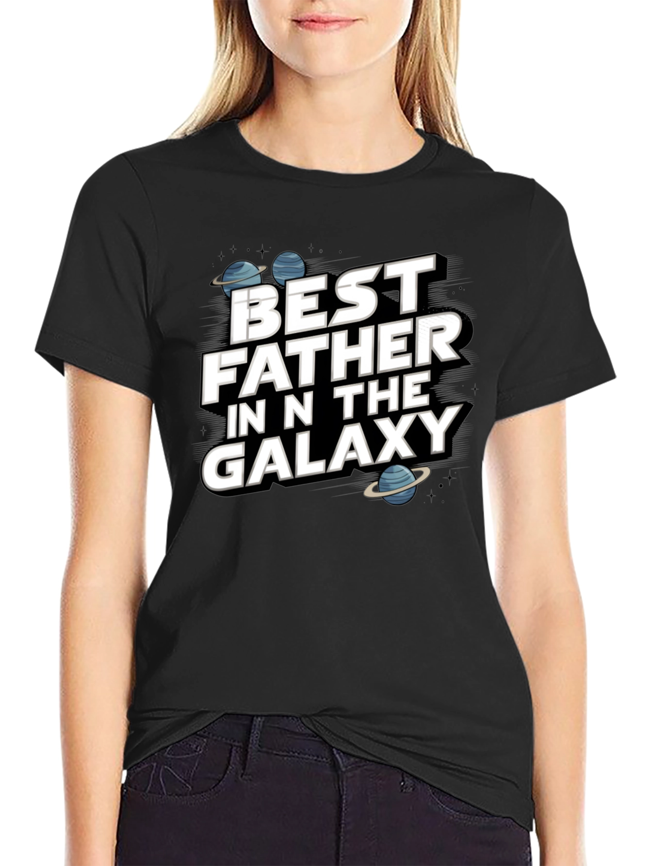 Best Father in the Galaxy Graphic T-Shirt