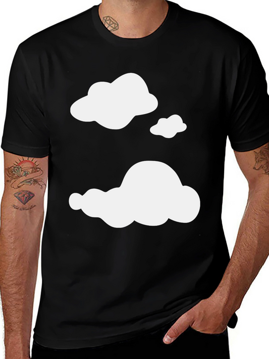 Cloud Print Black T-Shirt