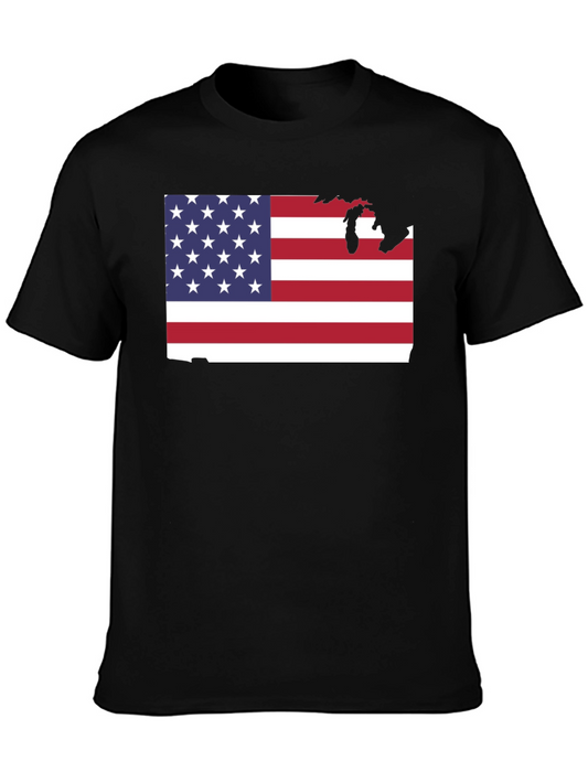 Michigan USA Flag T-Shirt