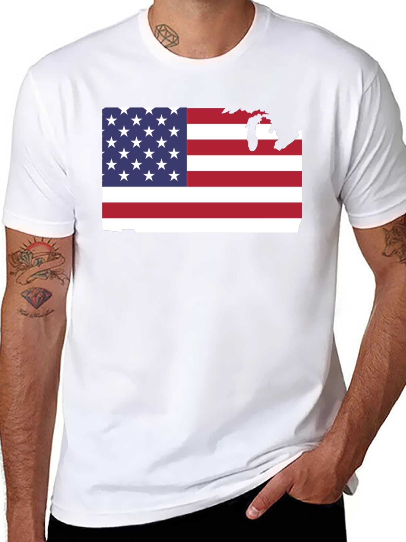 Michigan USA Flag T-Shirt