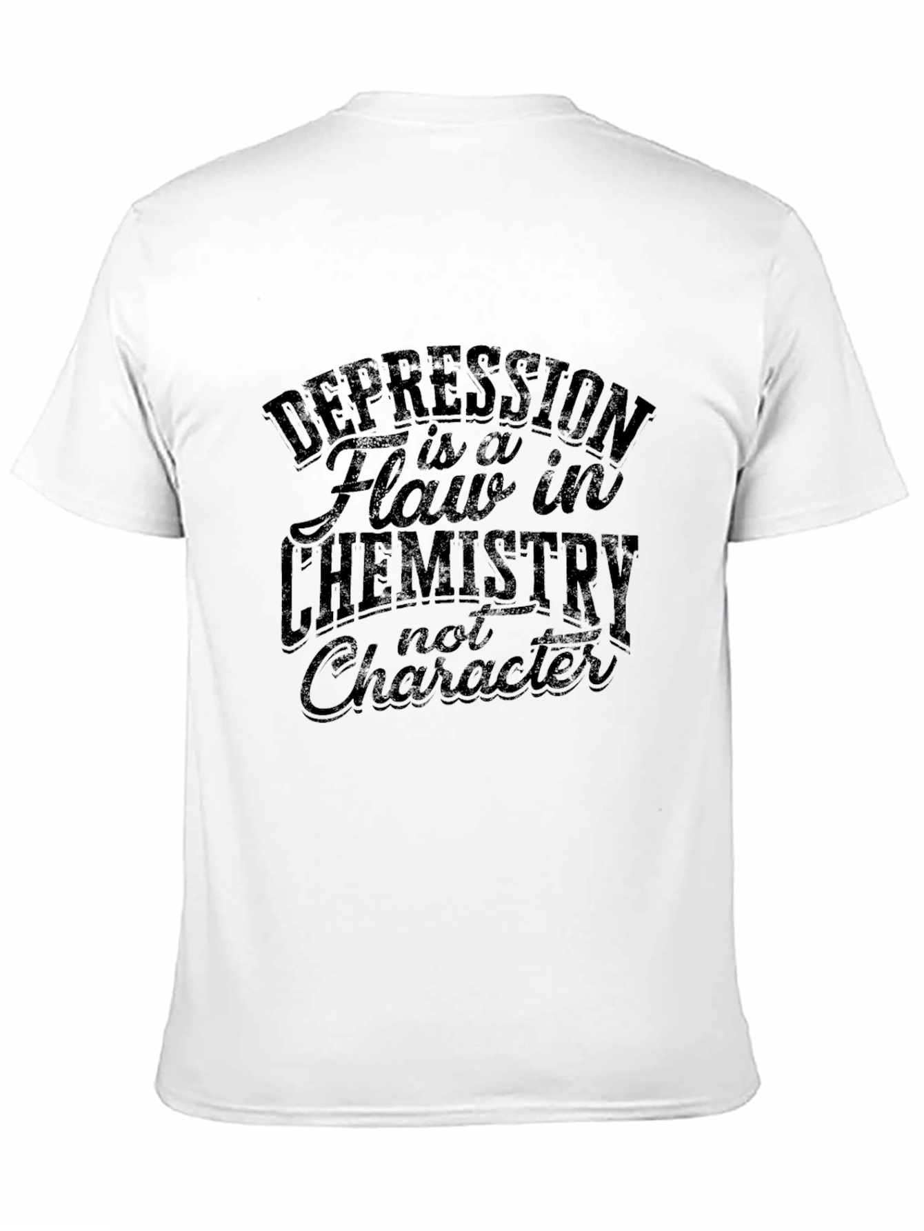 Depression Chemistry Flaw Black Graphic T-Shirt