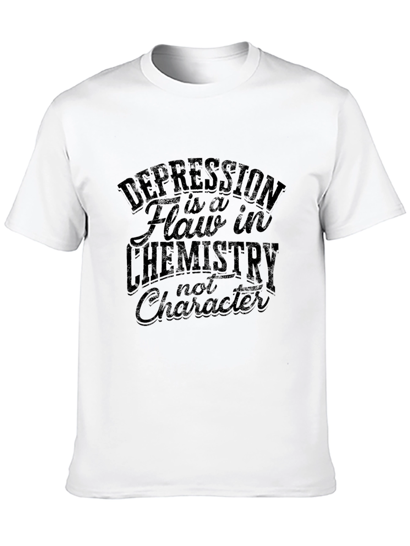 Depression Chemistry Flaw Black Graphic T-Shirt